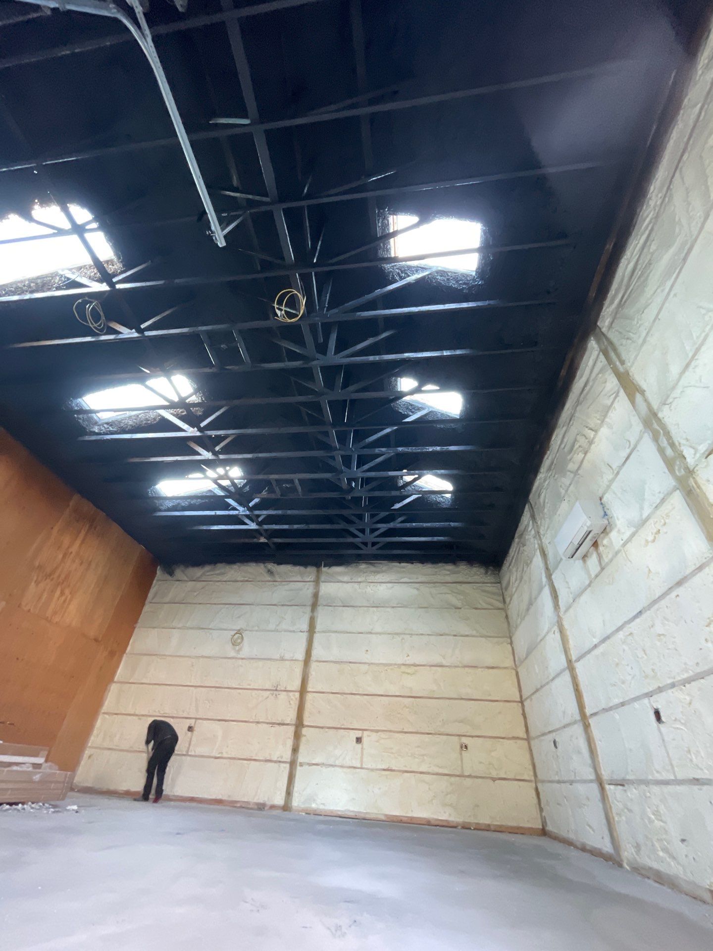 Open Cell Spray Foam to a Pole Barn by NYS Foam & Energy
