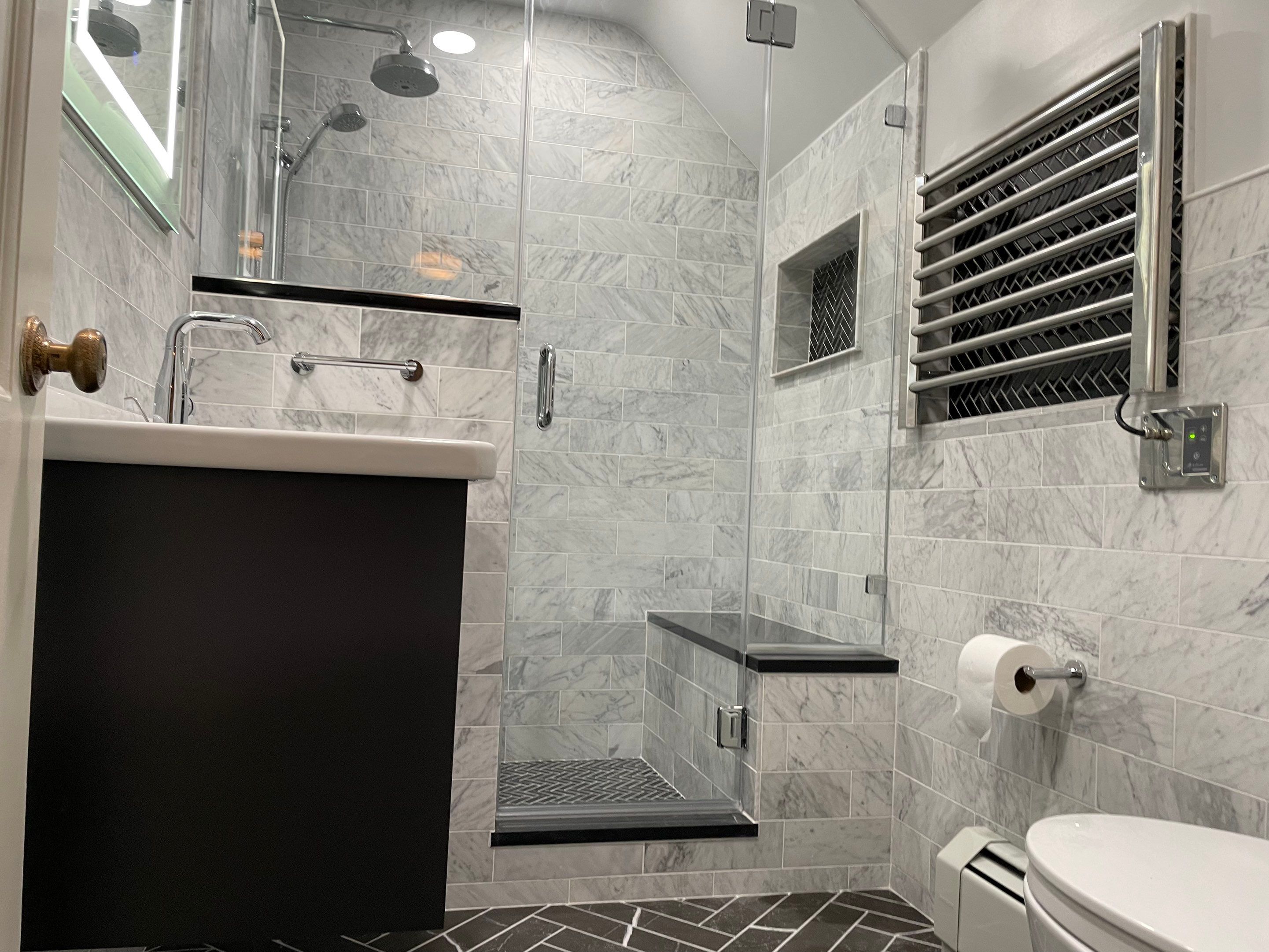 Bathroom Remodel using Tile by Home Concepts Construction