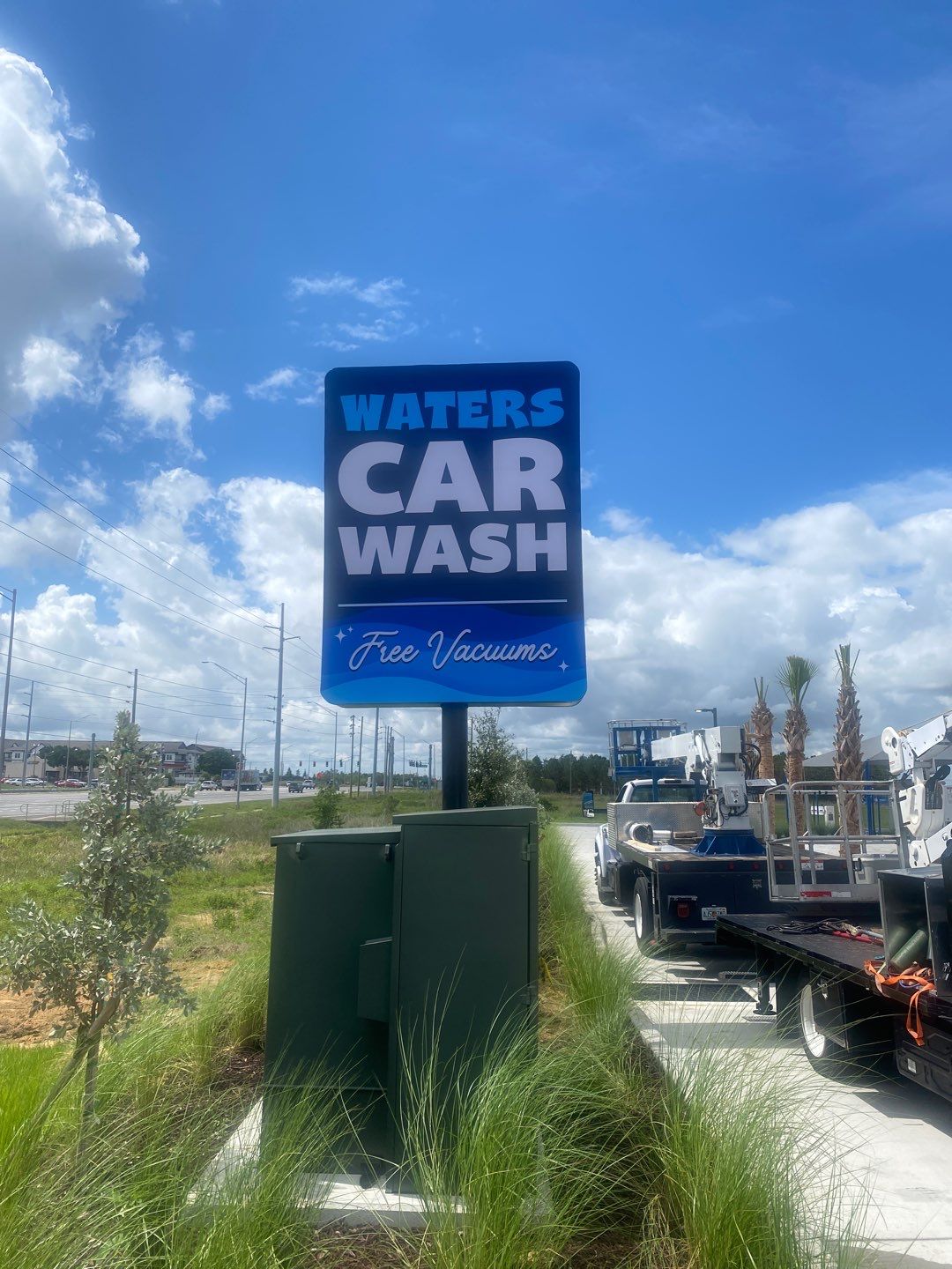 Pylon Sign and Channel Letters for Waters Car Wash by SignCrafters