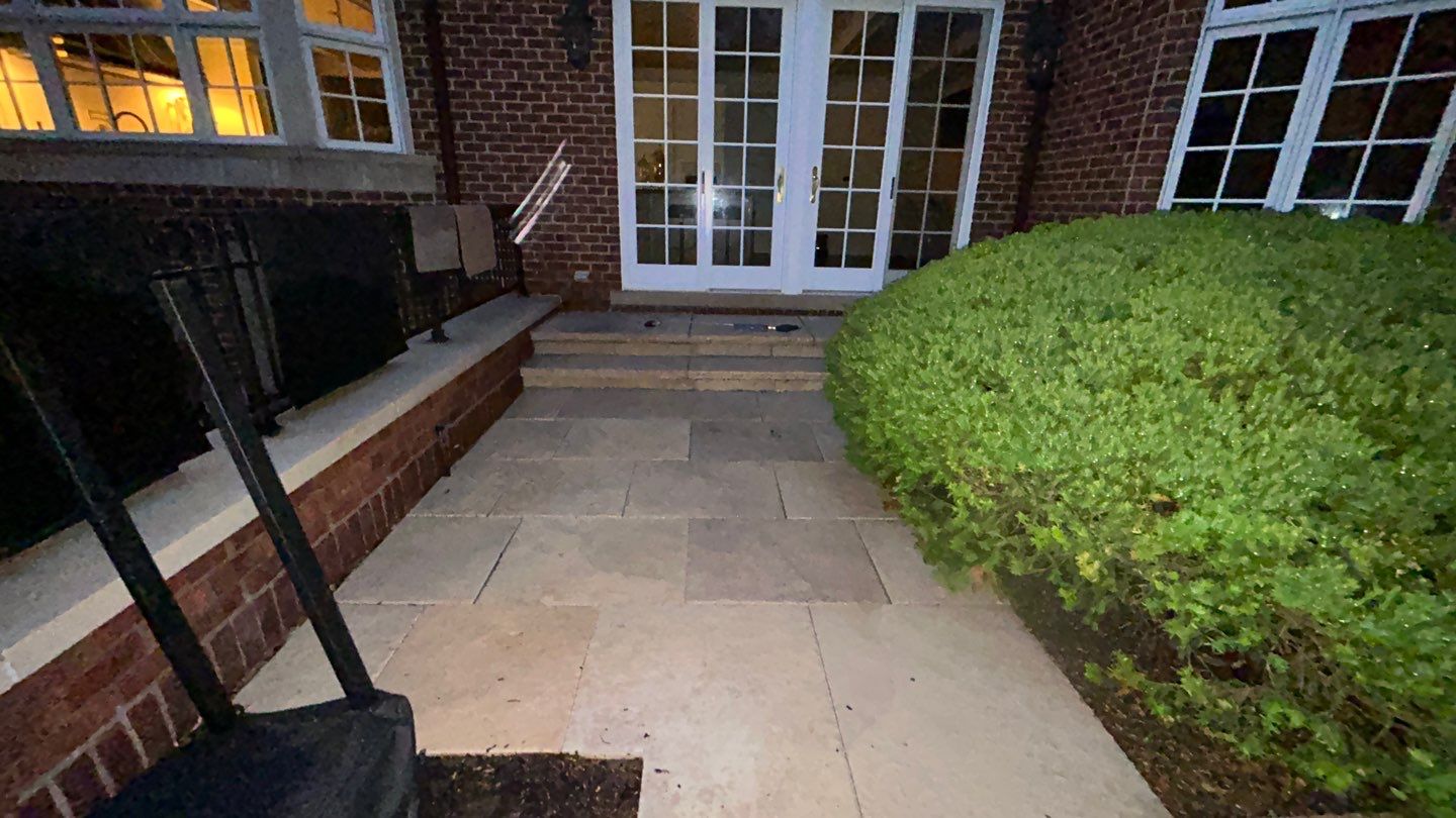 Brick paver clean, sand and seal.  using Algaecide, soft wash soap by Northern Power Washing LLC.
