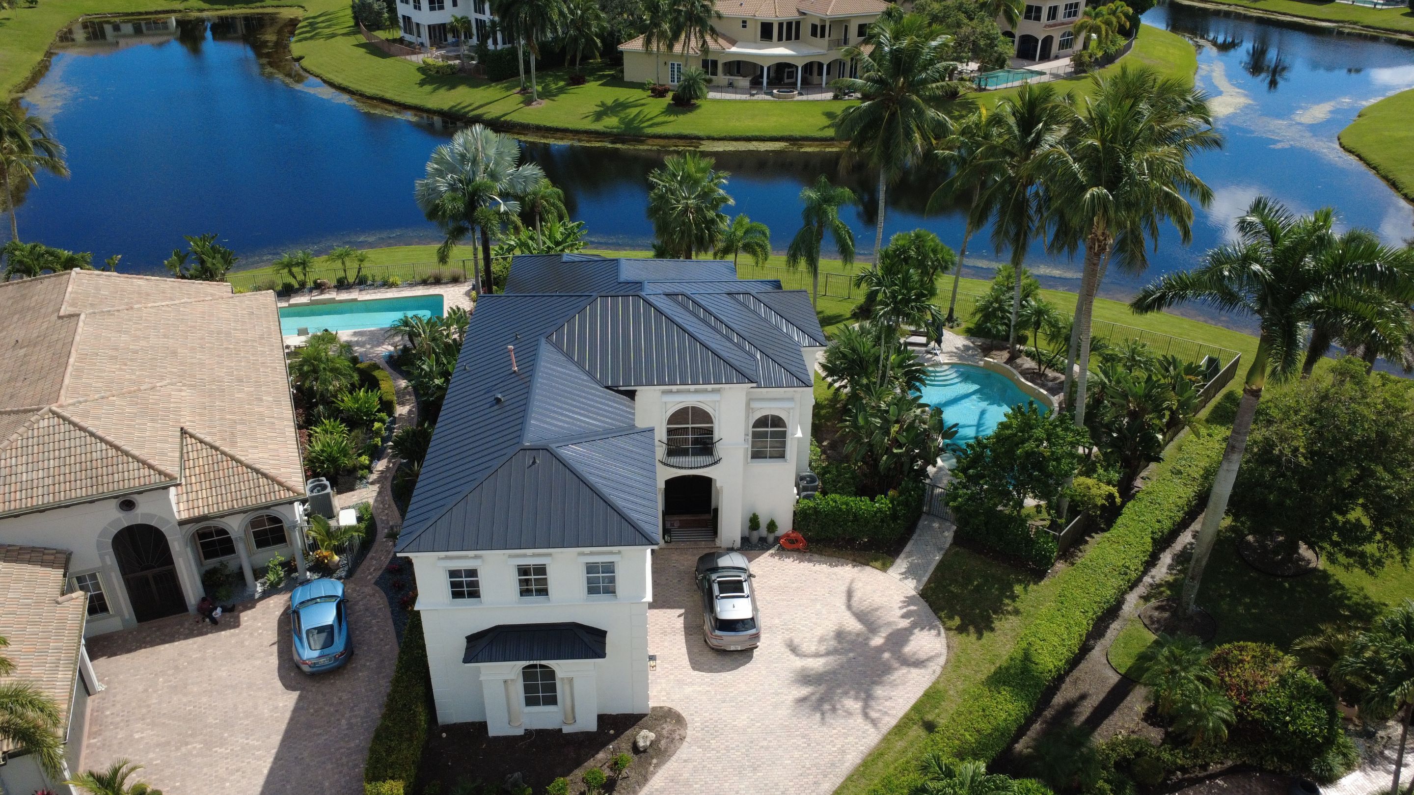 Residential Roofing Installation using 1" Nail strip metal roof by BLUES BROTHERS ROOFING