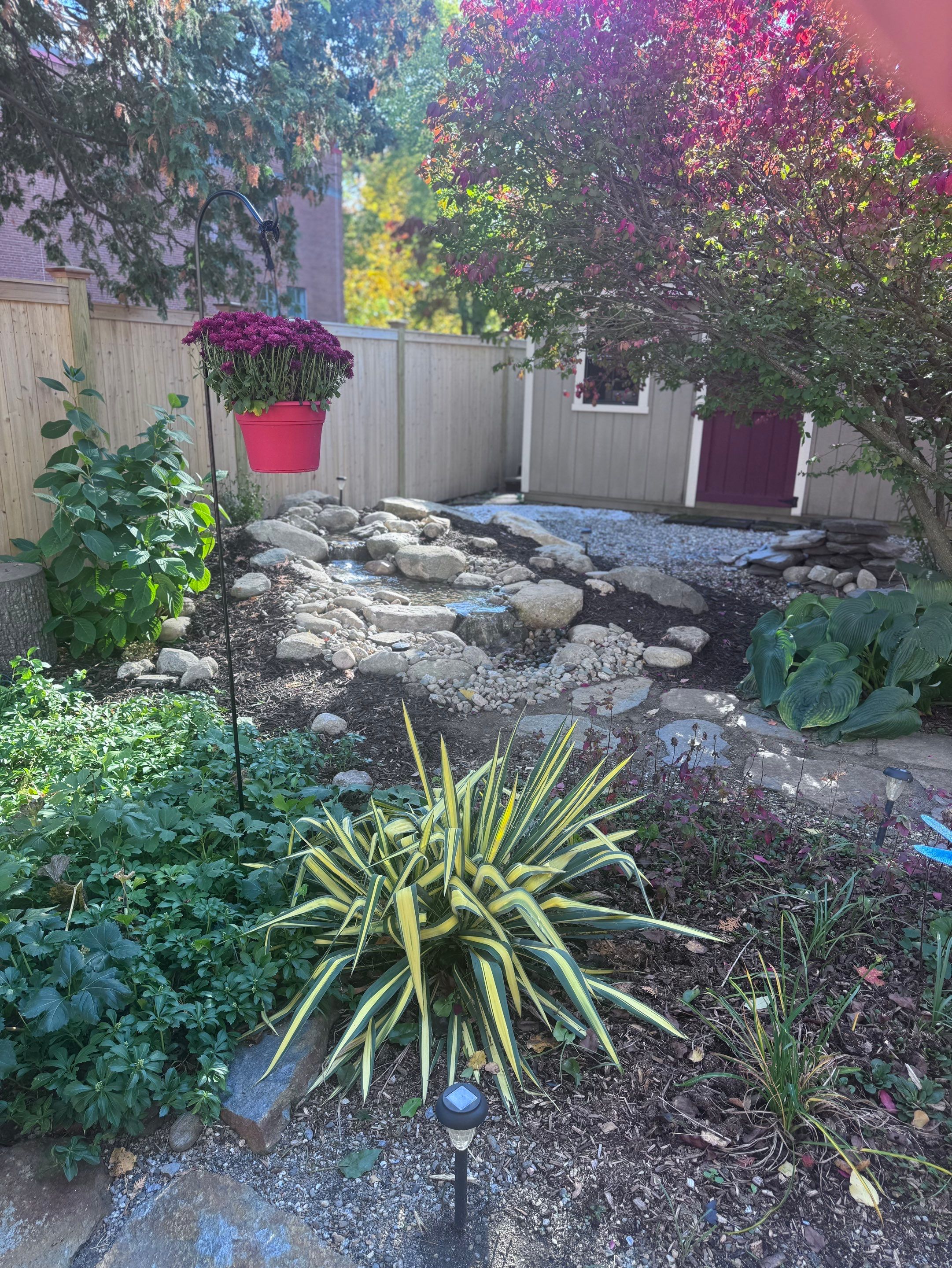 New Pondless Waterfall in Northampton by Wicked Water Gardens