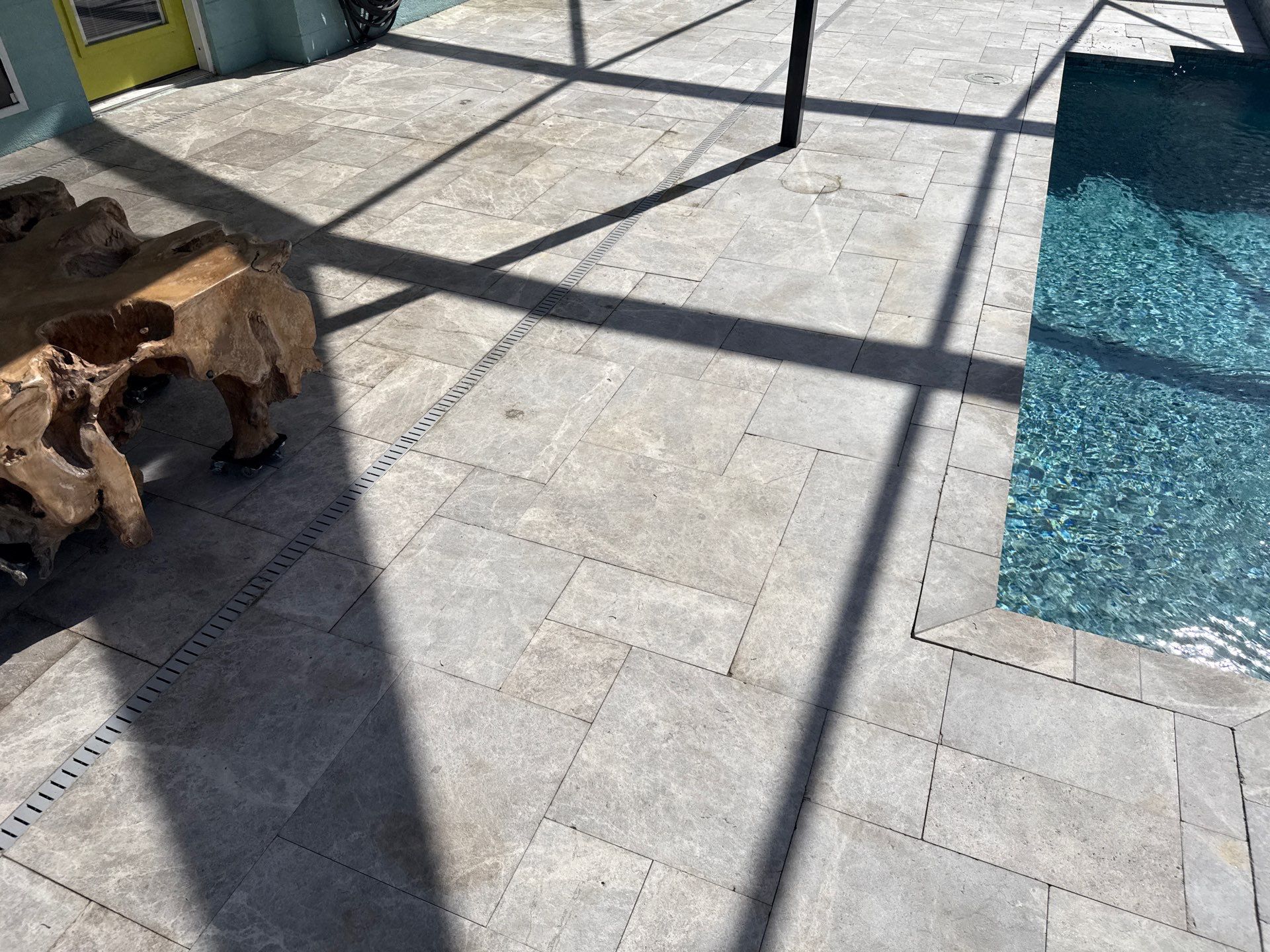 Travertine Pool Deck, Lanai & Screen Enclosure Cleaning Near Manatee River | Bradenton, FL by Sunshine AquaWash