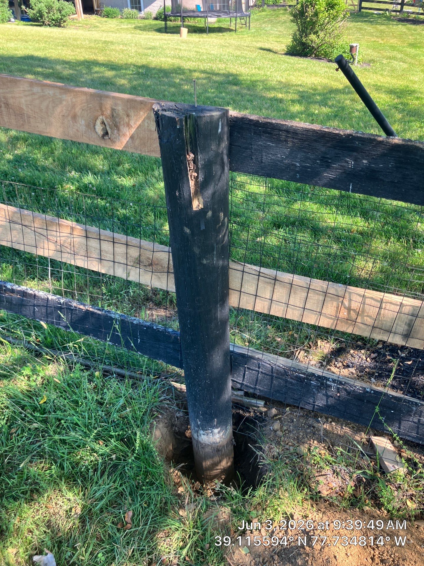 Fence repair project in Purceville, Va by Contracting Bros Llc