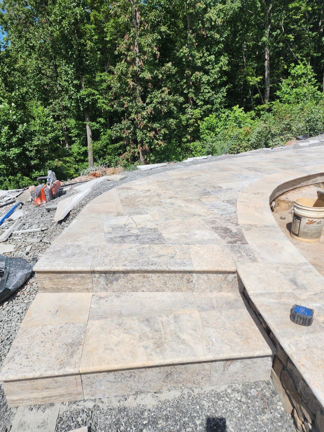 Pool Area Hardscape  by Growing Edge Landscape & Design, Inc.