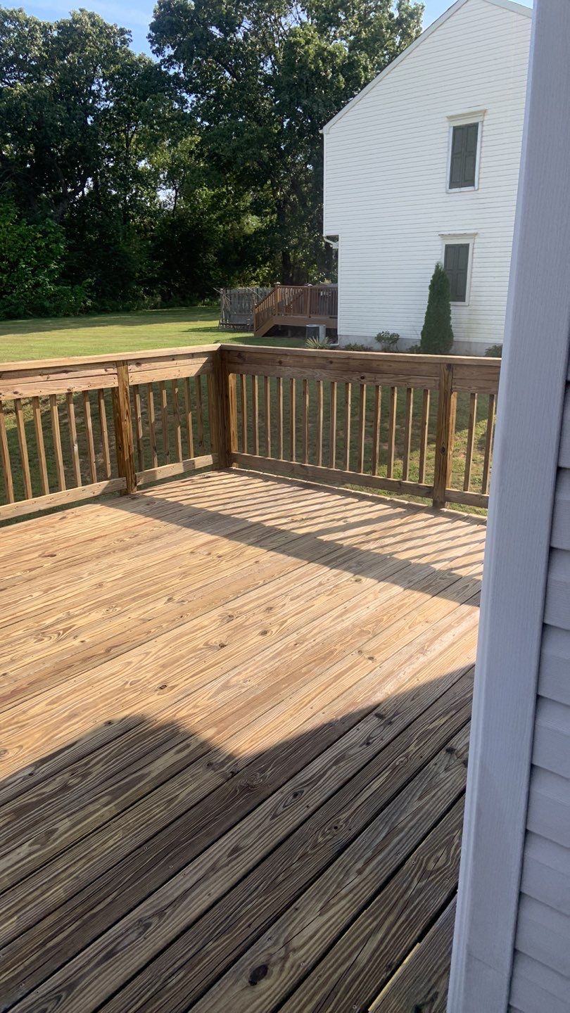 Deck Refinishing using Powerwasher by A1 NERDY HOMES LLC