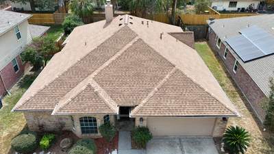 Golden-Tan Roof Replacement — Spring, TX