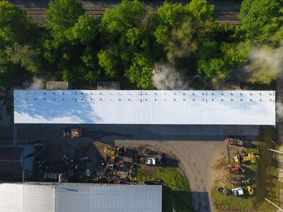 Commercial Roofing Installation using Aluminum Roofing panels