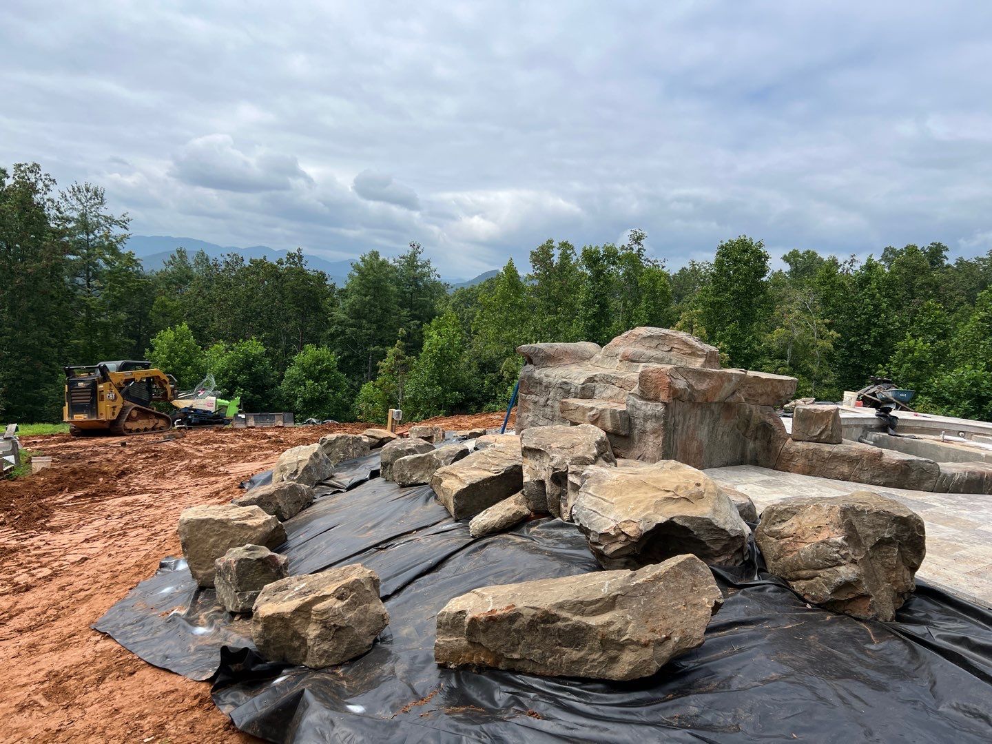 Pool Area Hardscape  by Growing Edge Landscape & Design, Inc.