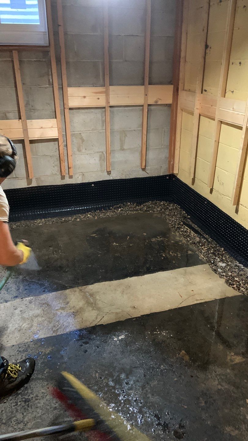 Custom Dual Sump System for Maggie by Waterproofing Northeast