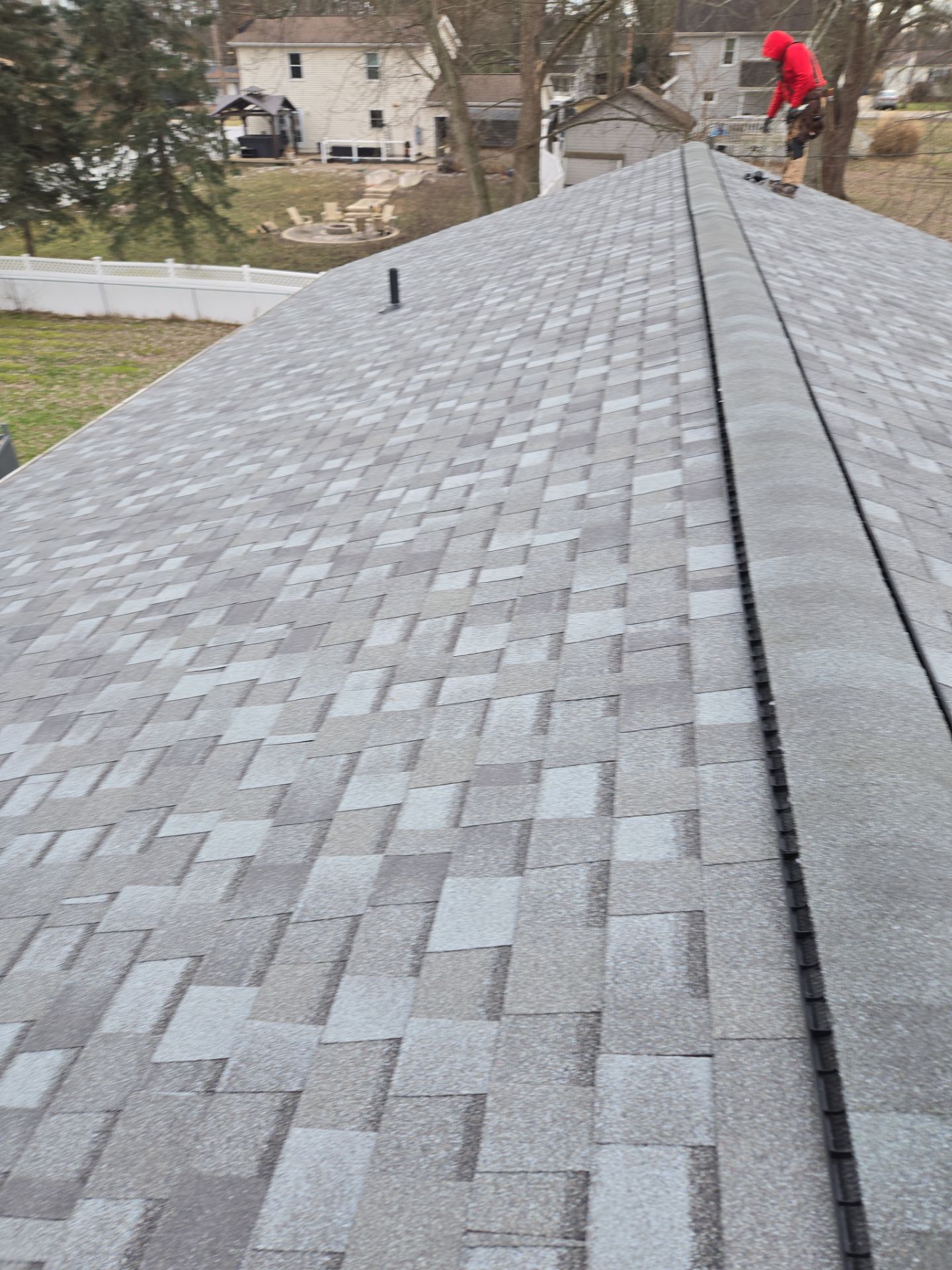 Atlas Pinnacle, Color, Coastal Granite, Drip Edge, Color, Black by Eagle Eye Roofing