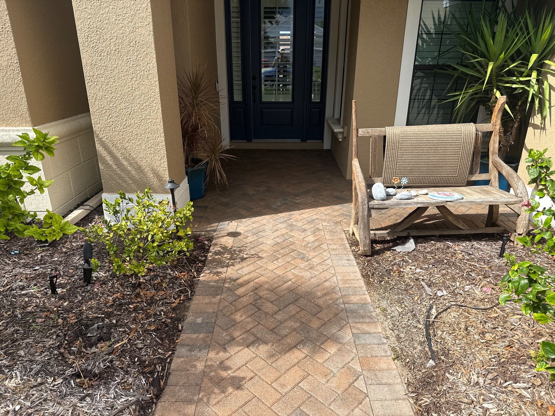 Paver Driveway & Entryway Cleaning in River Wind – Bradenton, FL by Sunshine AquaWash