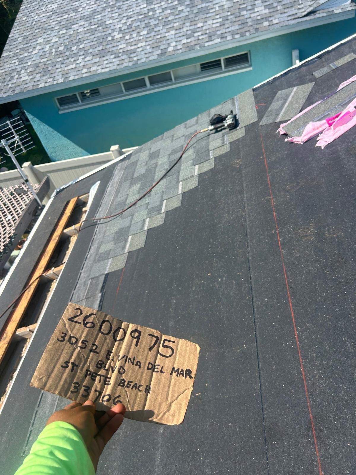 Project in St. Pete Beach 33706 by Mitchell Roofing Company LLC 