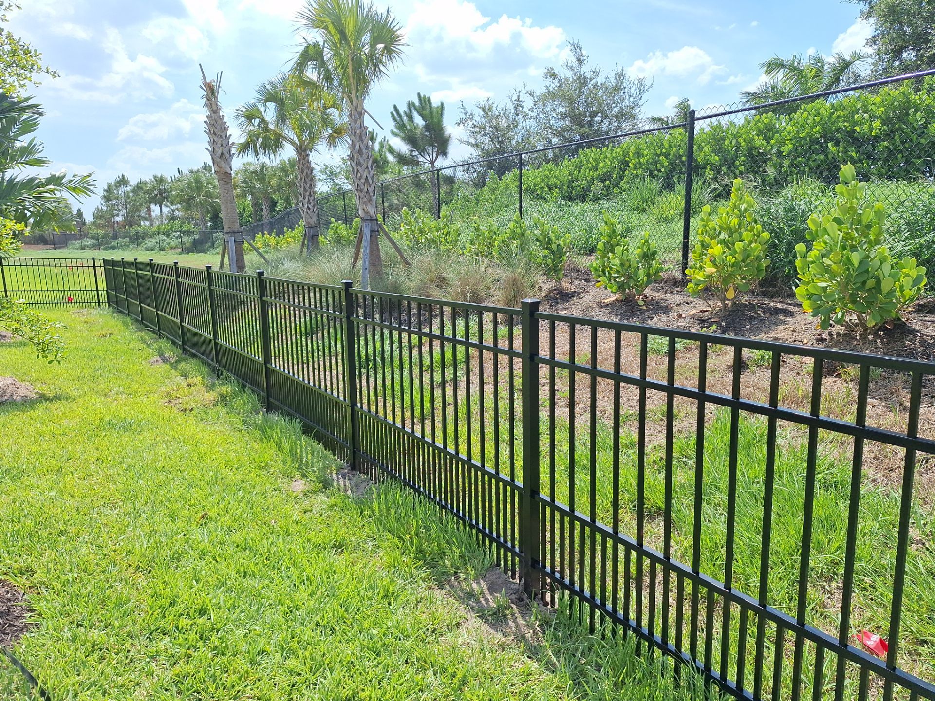 Aluminum Fence Installation using Black 3 Rail Aluminum Fence by Asap fence and gates, LLC
