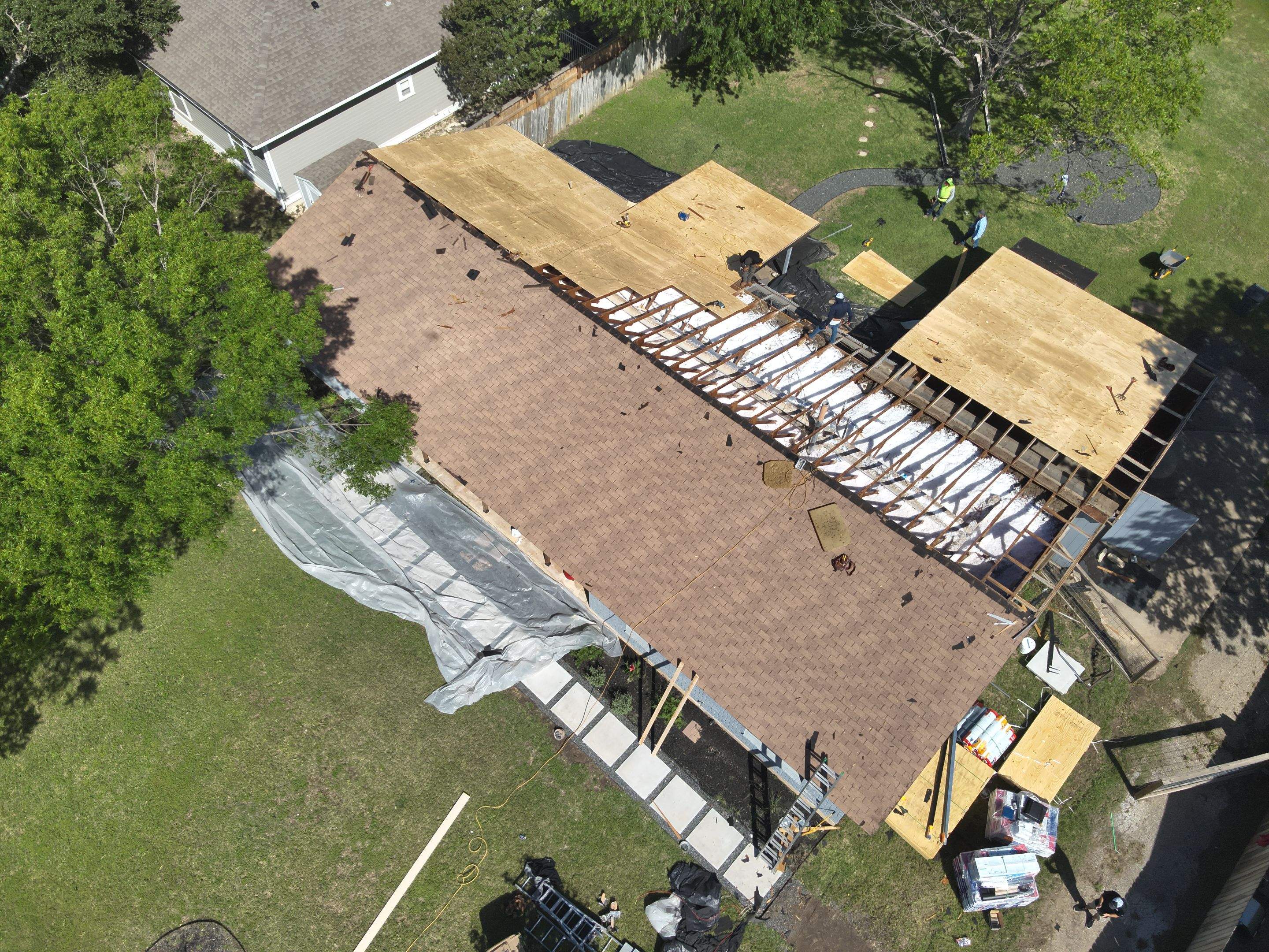 Residential Roof Replacement using GAF - HDZ - Charcoal by Action Exteriors Austin
