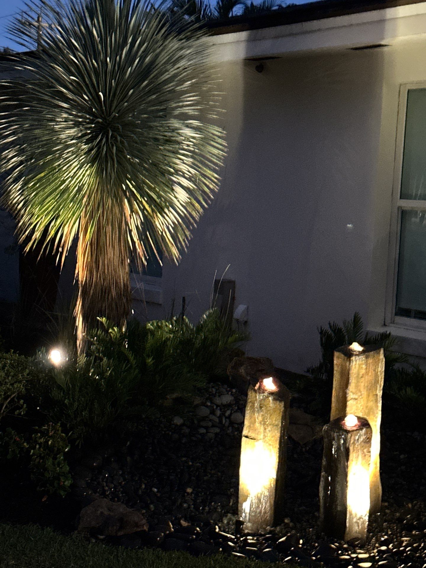 Pinecrest Fountain at Door Entrance by Nature's Dream Landscape and Tree Service