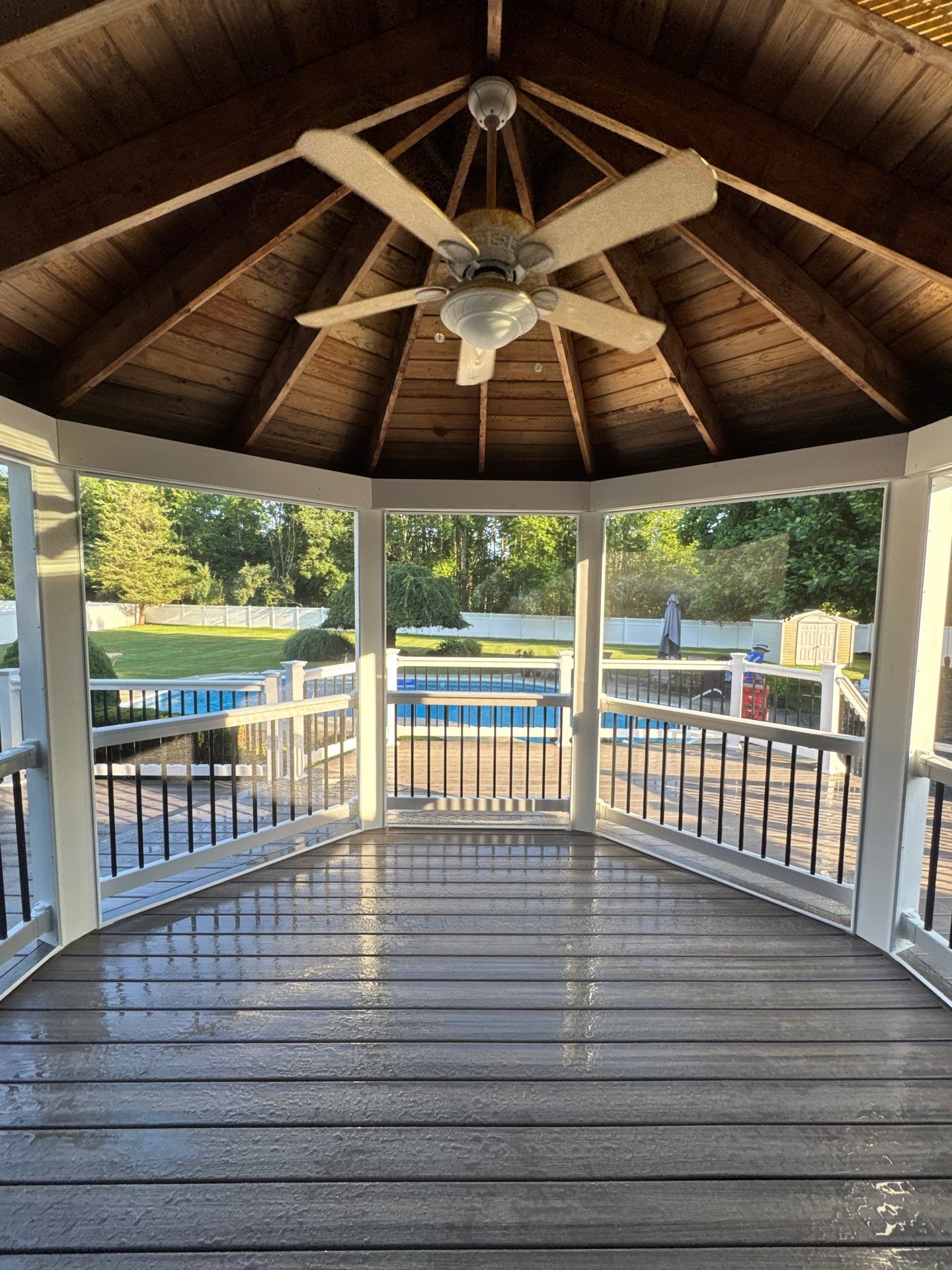 Deck Resurface and screen room remodel in Freehold Township by deck guardian