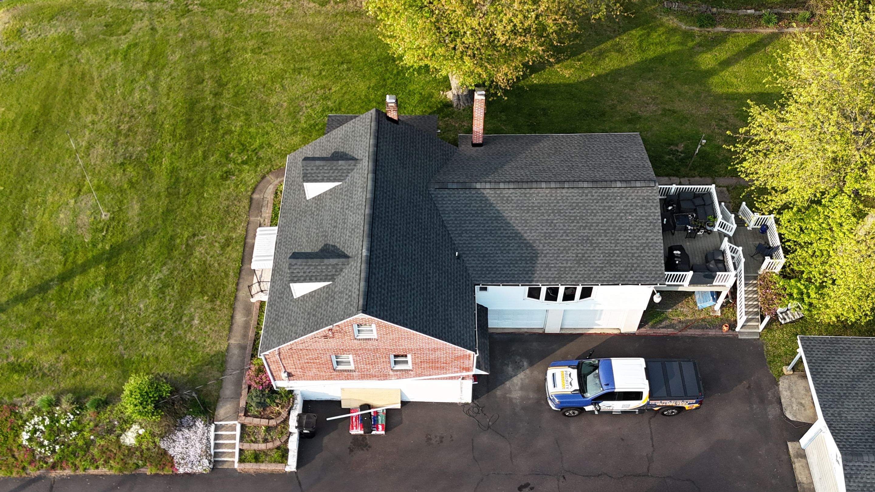 GAF Asphalt Shingle Roof Replacement and Deck Repair in Pottstown by Priority Roofing and Exteriors LLC