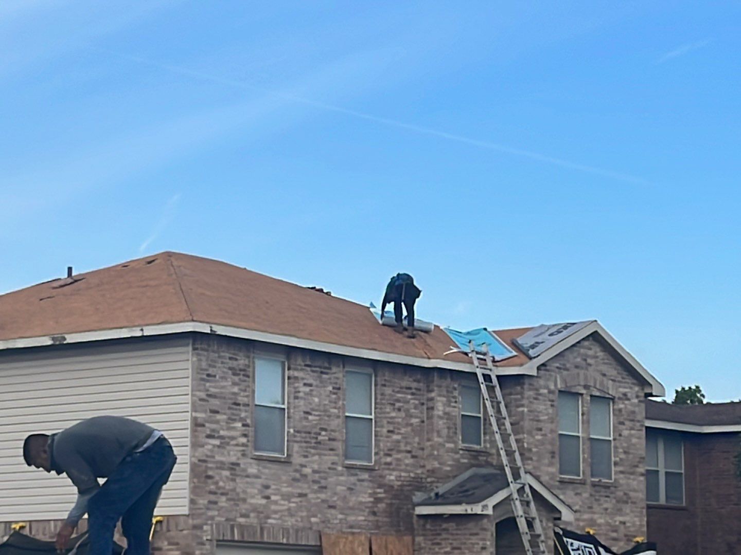 Full Roof Replacement, Chimney Rebuild and Interior Damage Replacement by First United Roofing & Construction