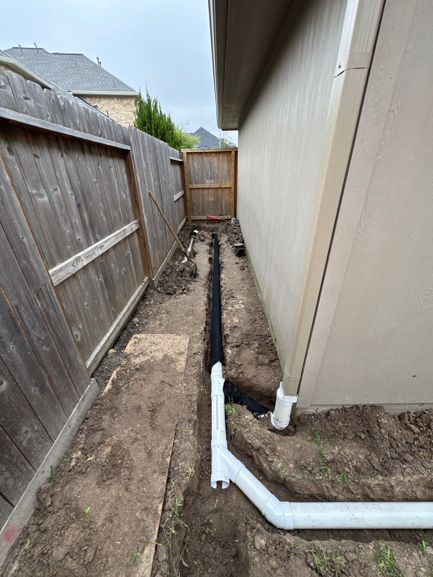 🌟 Steven’s Garage & Backyard Drainage Makeover by Texas Urban Elements