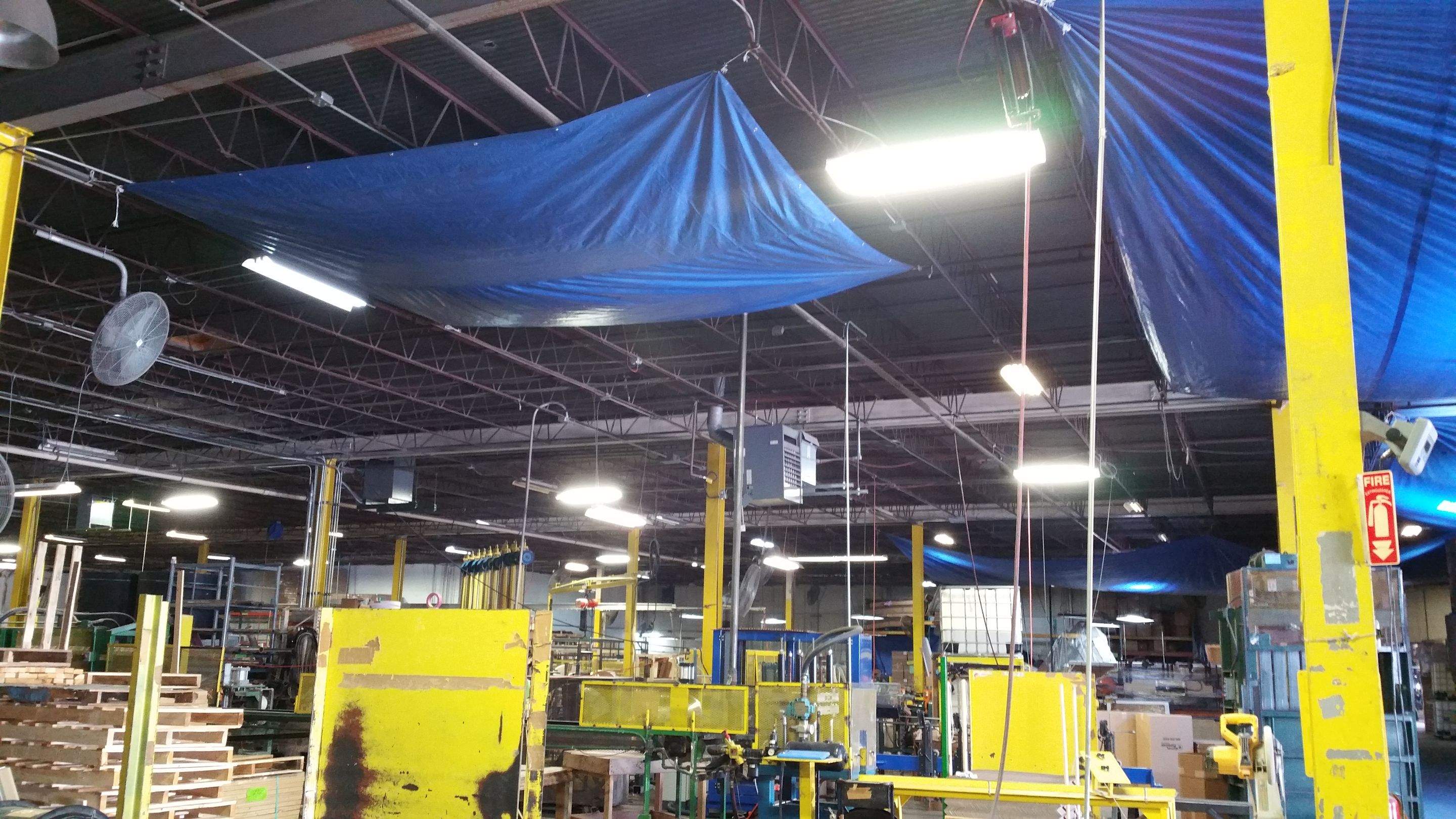Massive Storm Damage Project - Factory in Arlington by First United Roofing & Construction