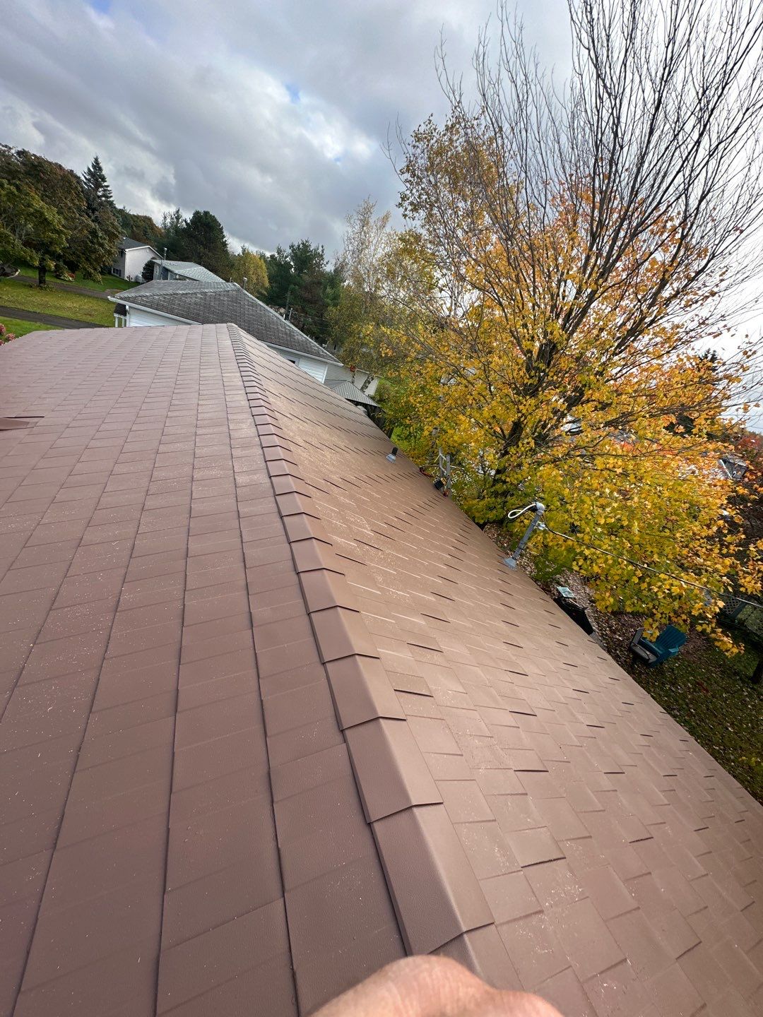 Residential Roofing Installation using Wakefield Bridge Steel Shingle by Ideal Steel by Artisan Roofing & Home Improvements Inc.
