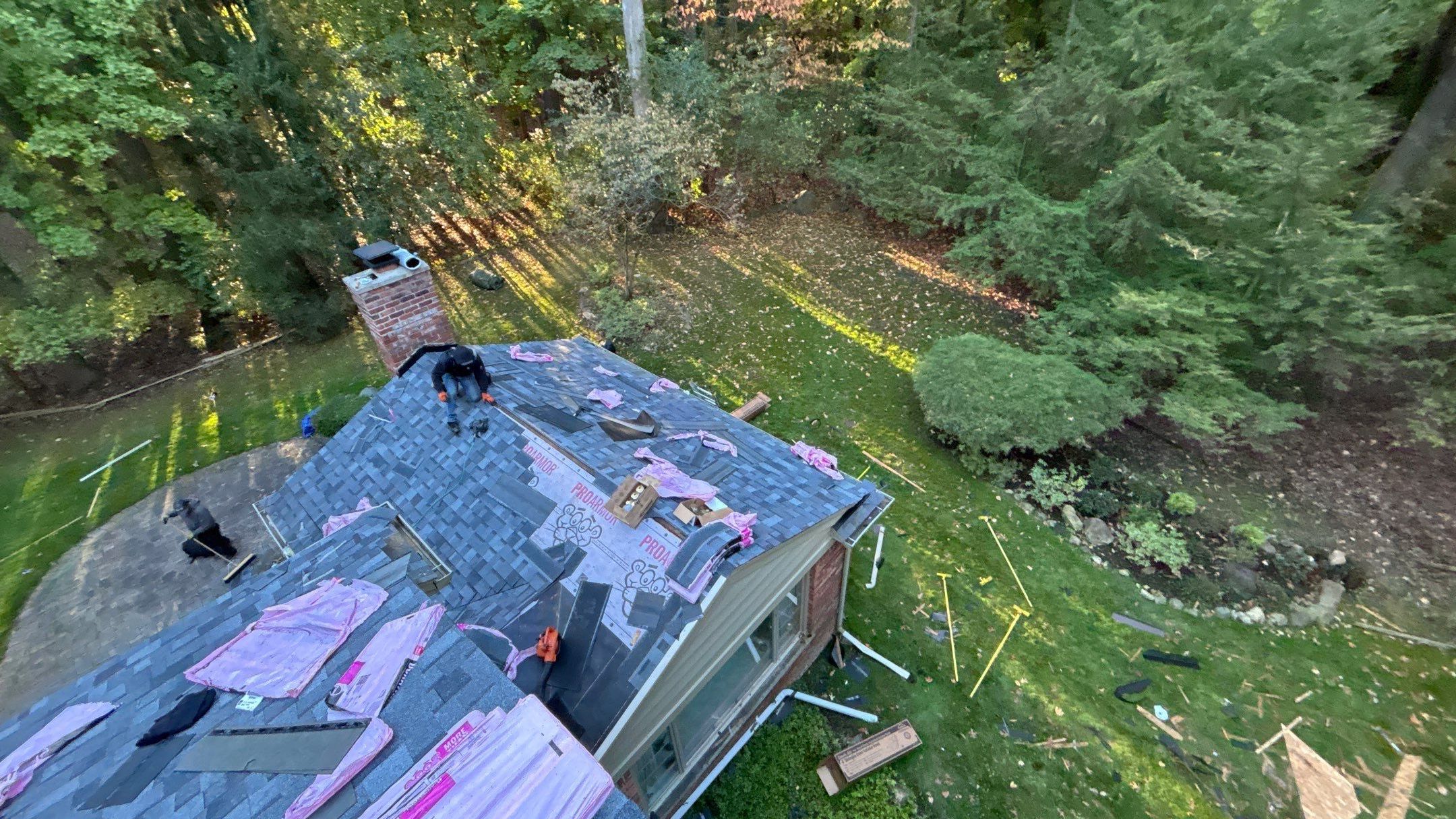 Roof Replacement using Owens Corning Slatestone Gray by 180 Contractors
