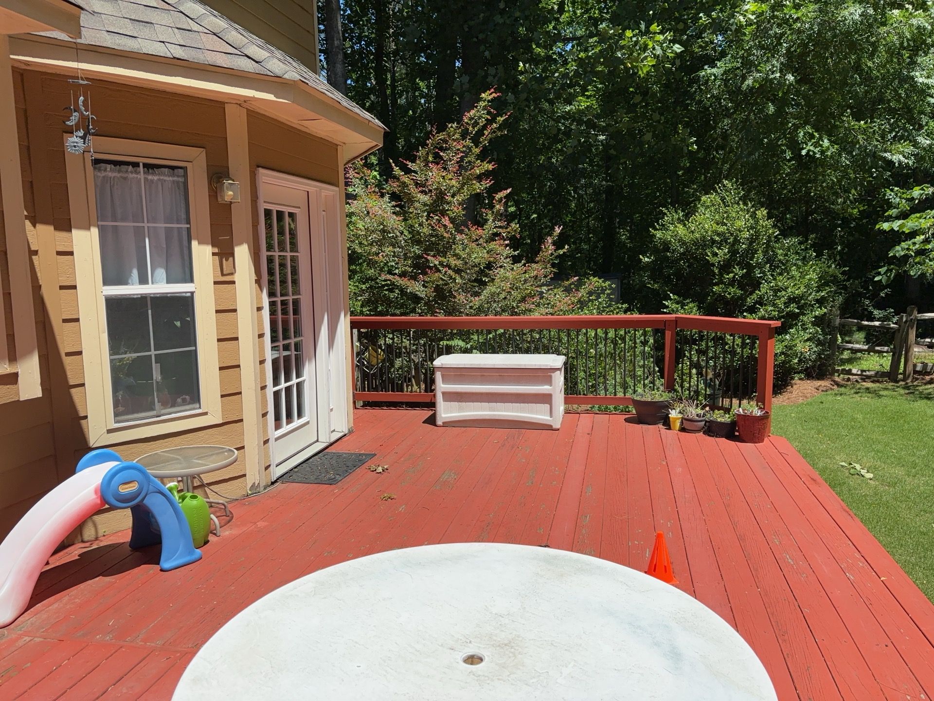 Trex Deck Build, Shed Roof Porch Install, and Door Replacement in Alpharetta, GA by Nelson Exteriors