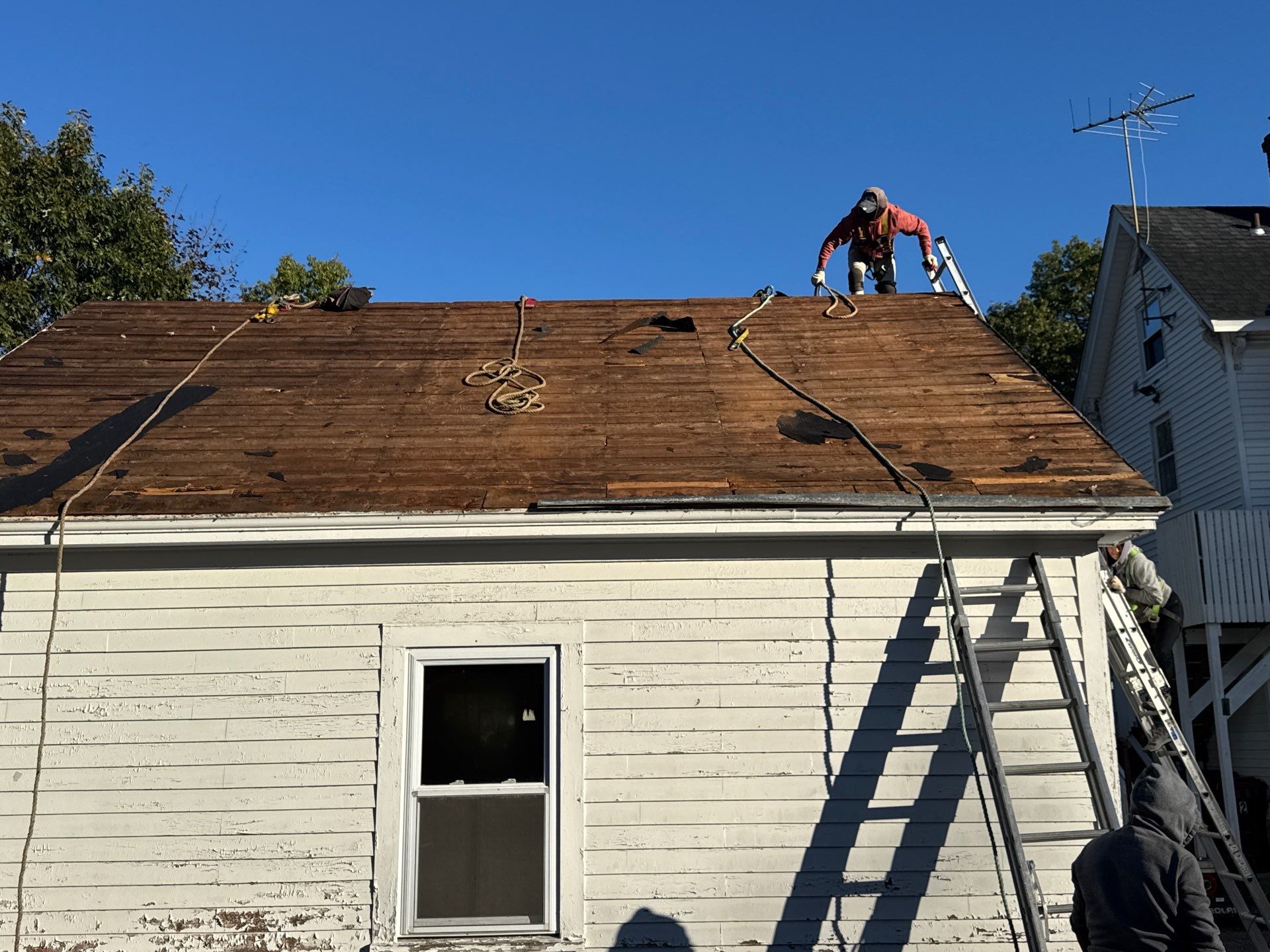 Garage Roof Replacement & Fascia Trim Upgrade | Lowell, MA by Mighty Dog Roofing of Greater Middlesex County