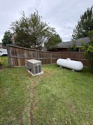 Kohler Home Standby Generator and Propane Tank Installation in Montgomery, Texas