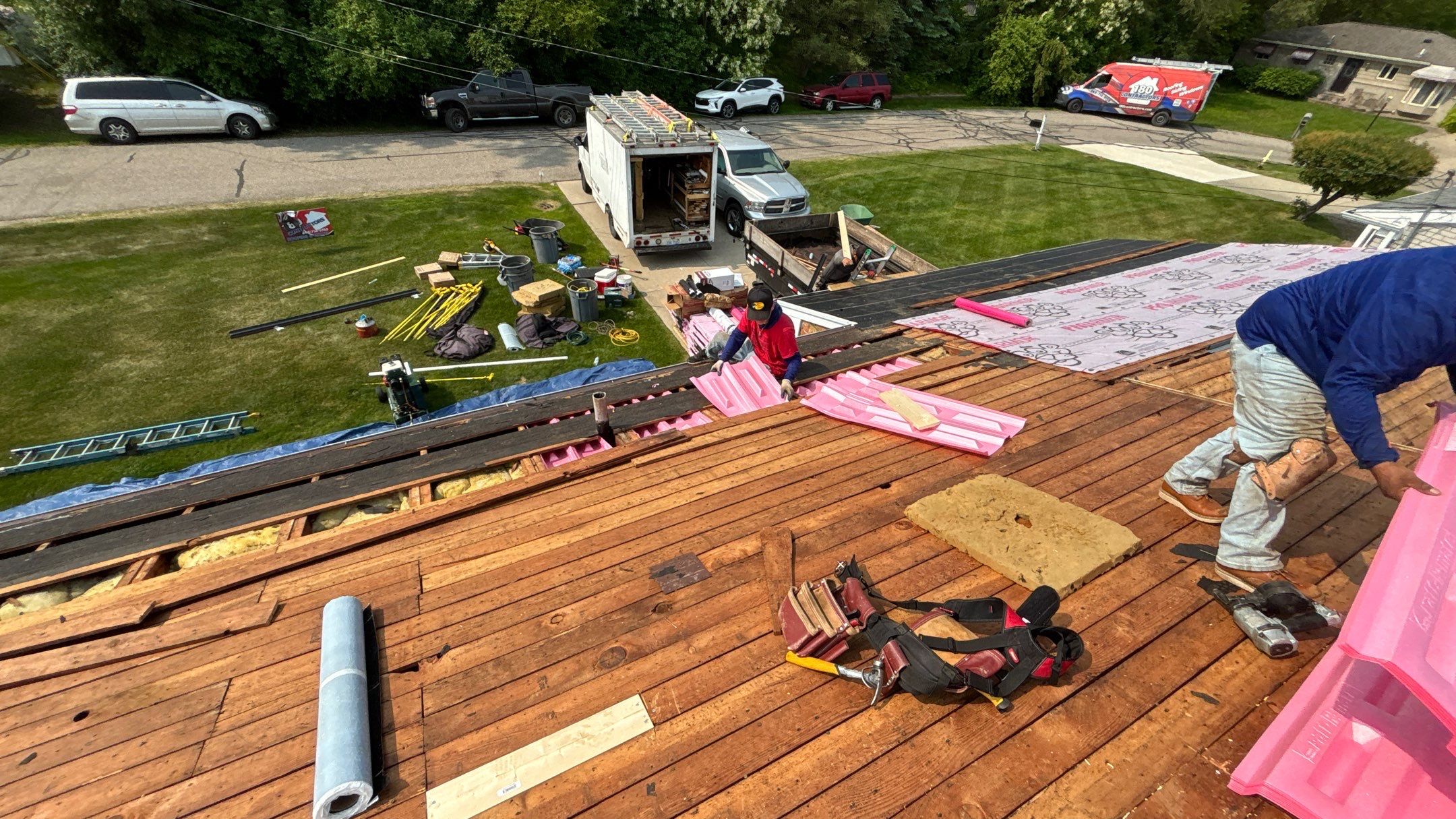 Roof Replacement using Owens Corning Desert Rose by 180 Contractors