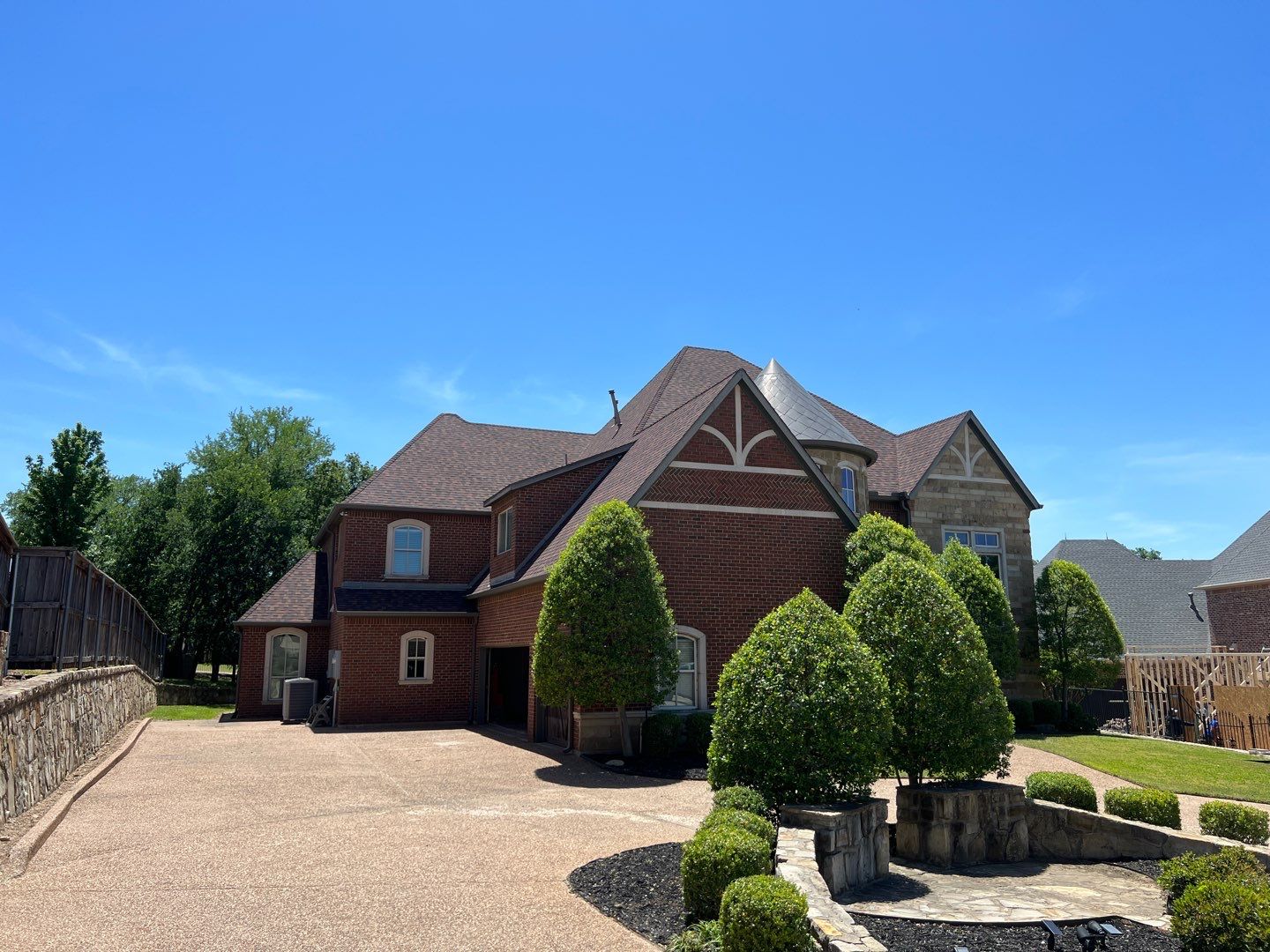 Residential Roofing Installation using Certainteed Landmark with custom Copper Turret by Becker Roofing and Exteriors