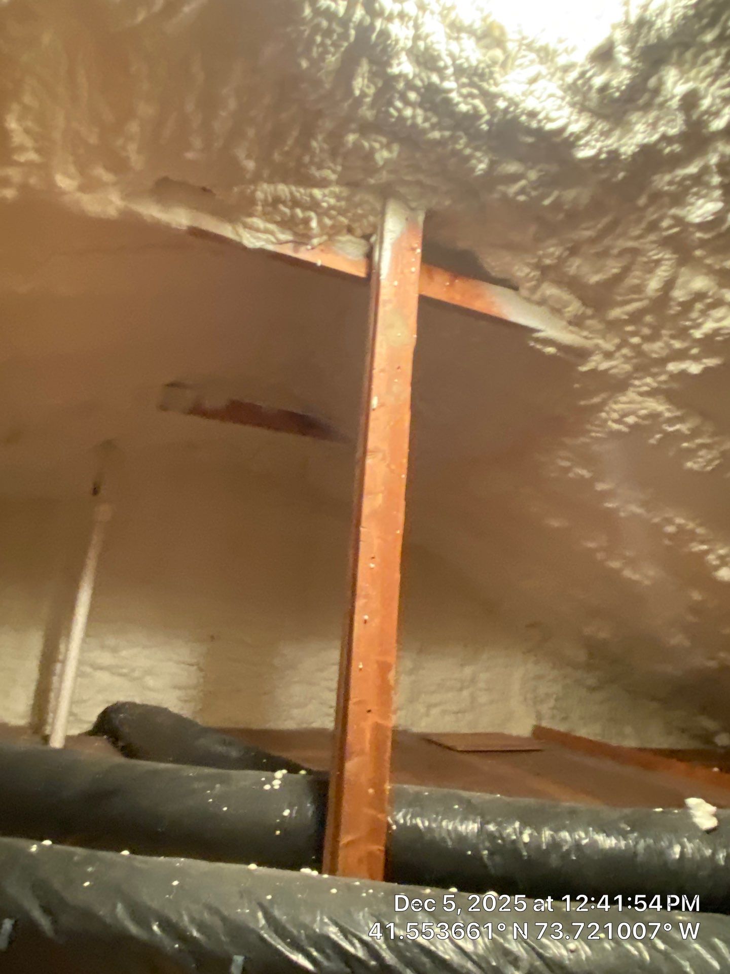 Attic Insulation using open cell spray foam by NYS Foam & Energy