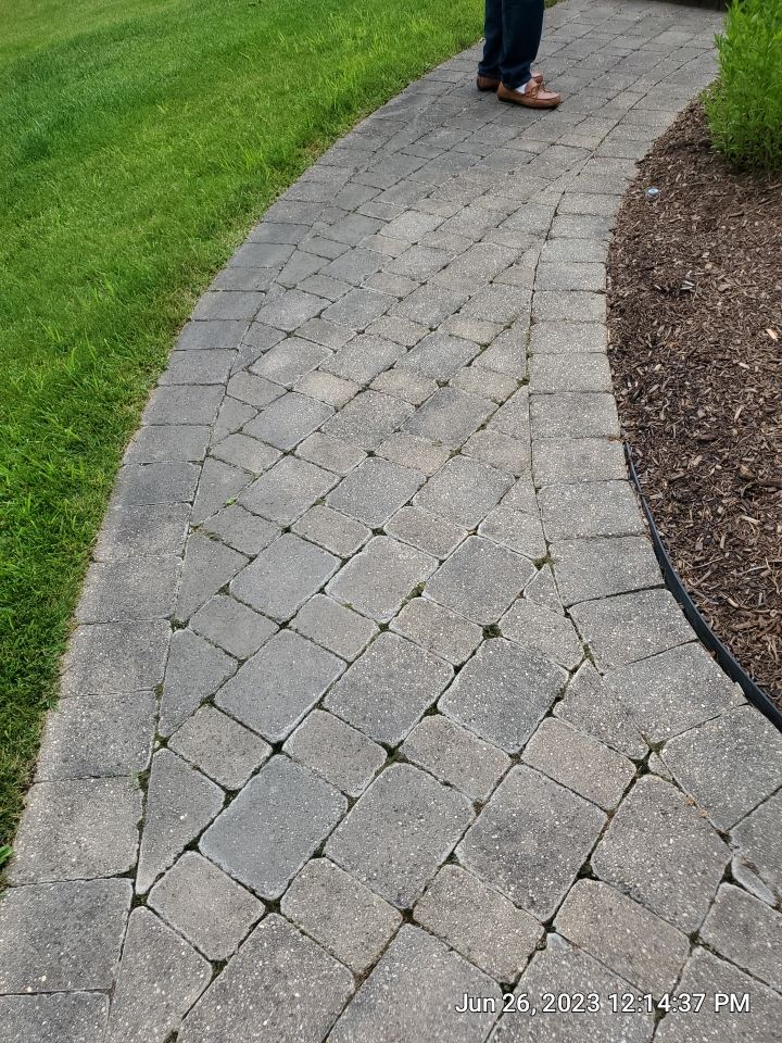 Brick paver clean, sand and seal.  using Surebond SB-1300 by Northern Power Washing LLC.