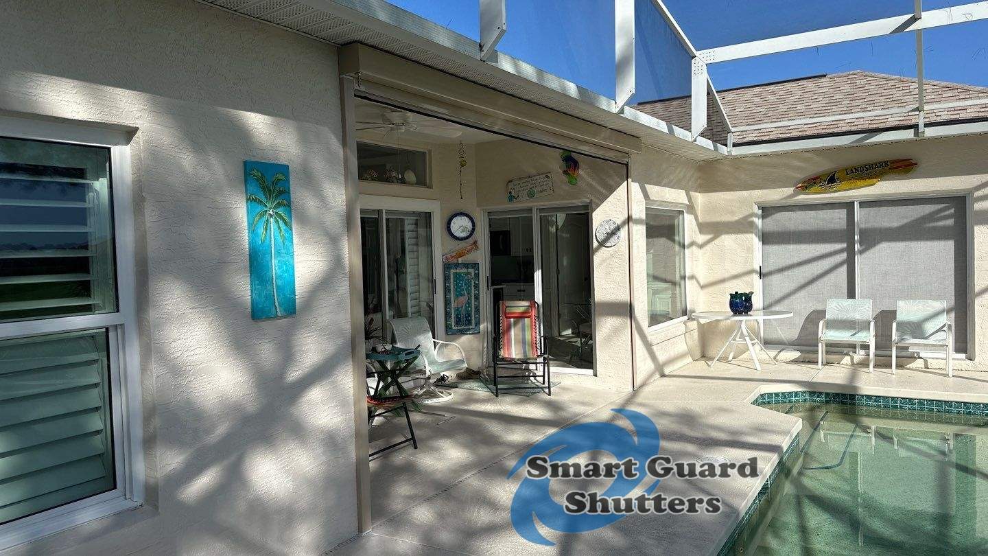 Hurricane Protection in Beige by Smart Guard Shutters