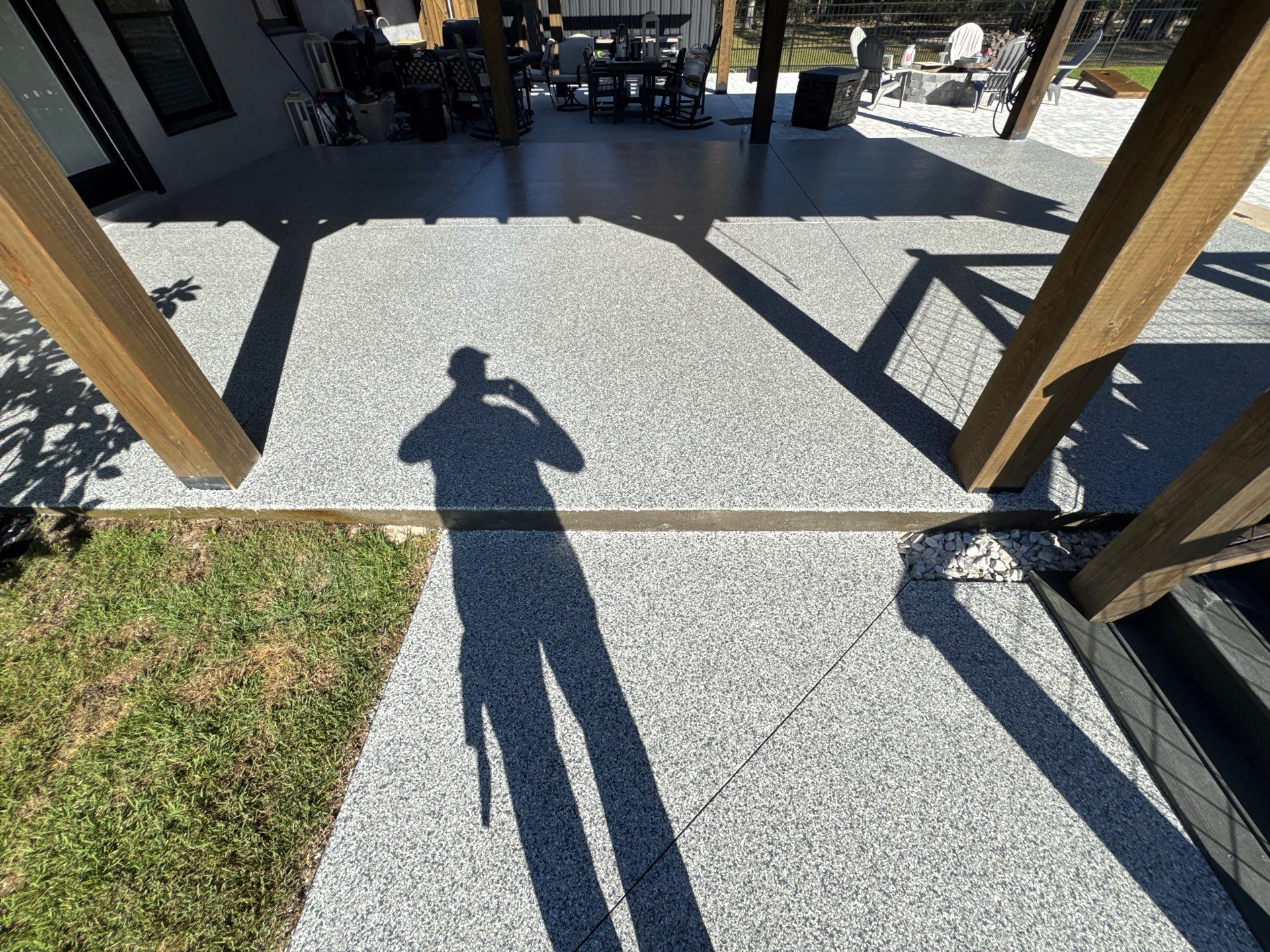 Patio in Old Town, FL in Slate Stone by Cross Creek Concrete Coatings