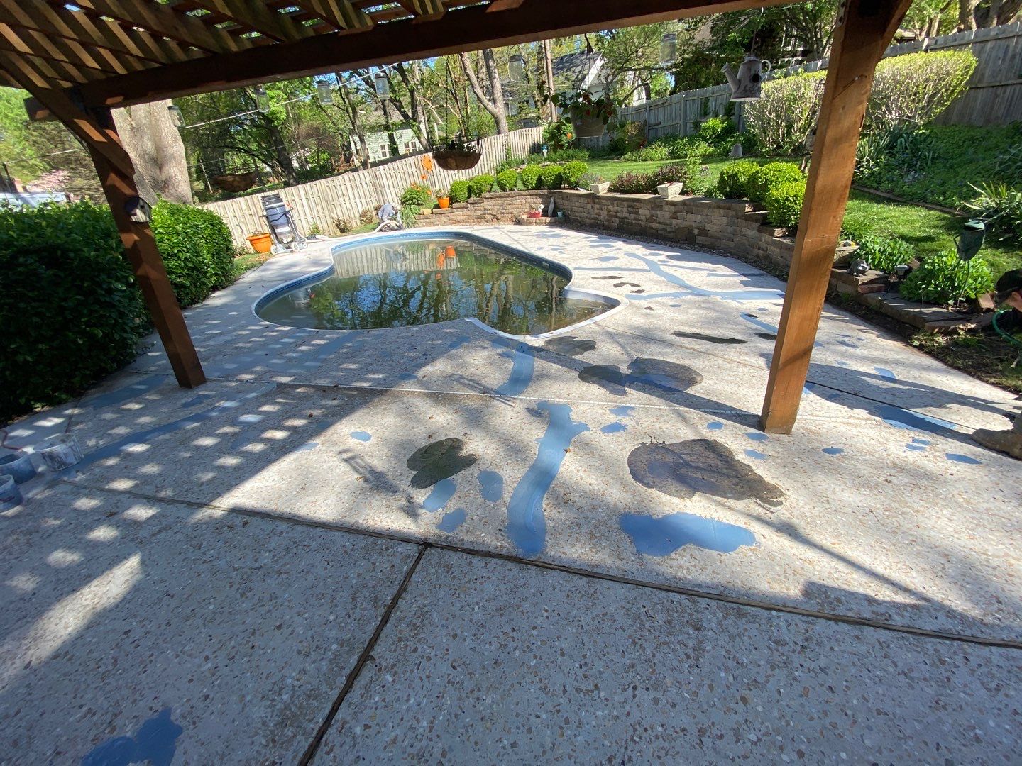 Pool Deck using Pecan by Select Painting, Coatings & Garage Cabinets