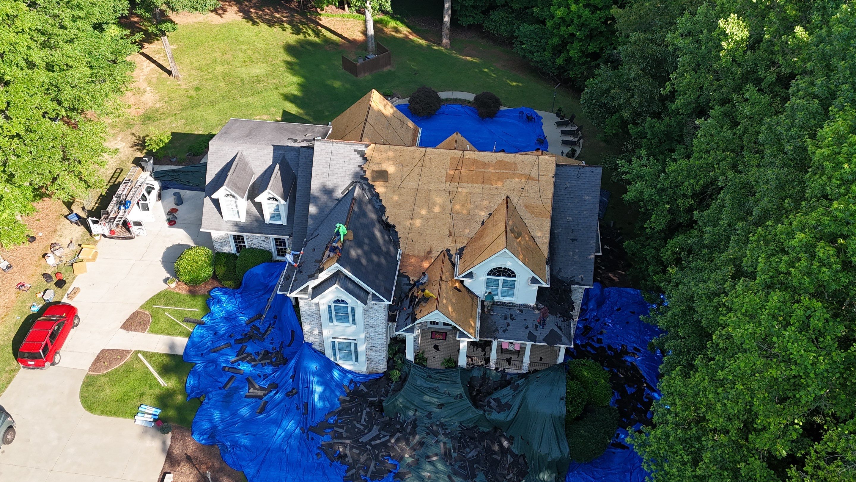 Insurance Paid Architectural Shingle Roof Replacement for Simpsonville Residence by Roofers LLC