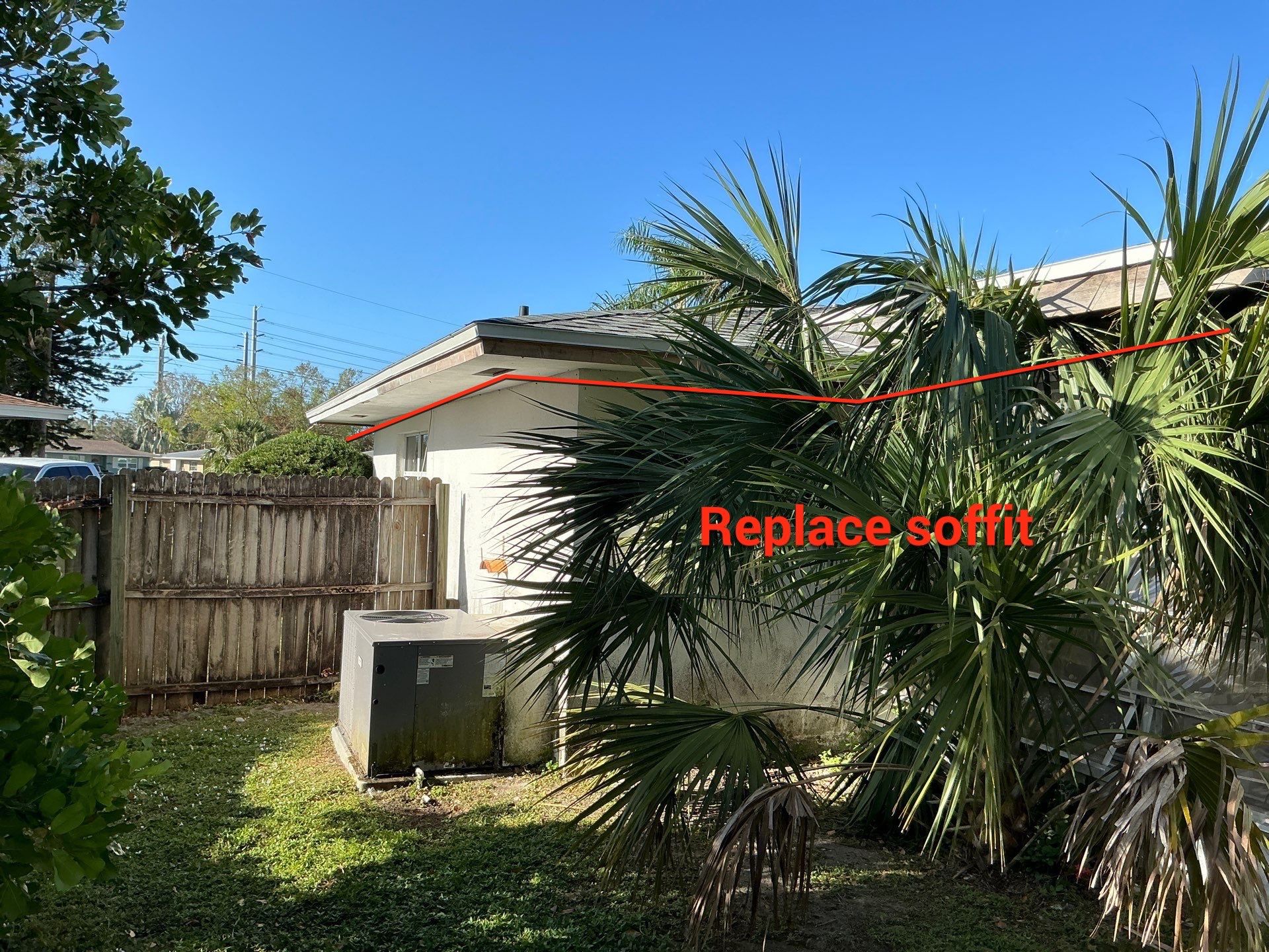 Replace soffit in Sarasota FL by Gutter Professors