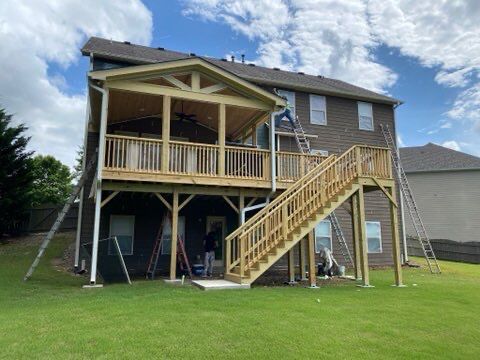 Elevated Screened-In Porch and Deck Installation in Canton by Swift Home Renovations