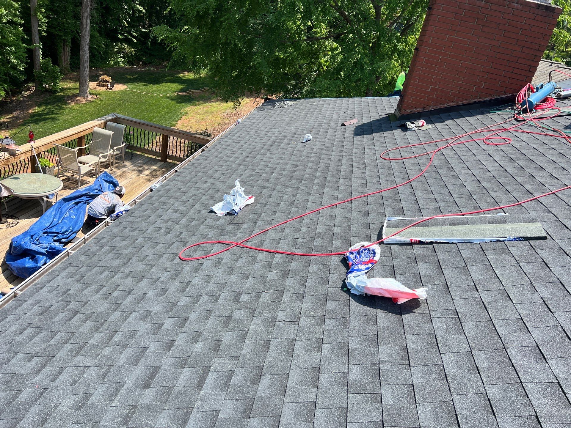 Residential Roofing Installation using GAF Timberline HDZ Charcoal by RISE Roofing & Restoration, LLC