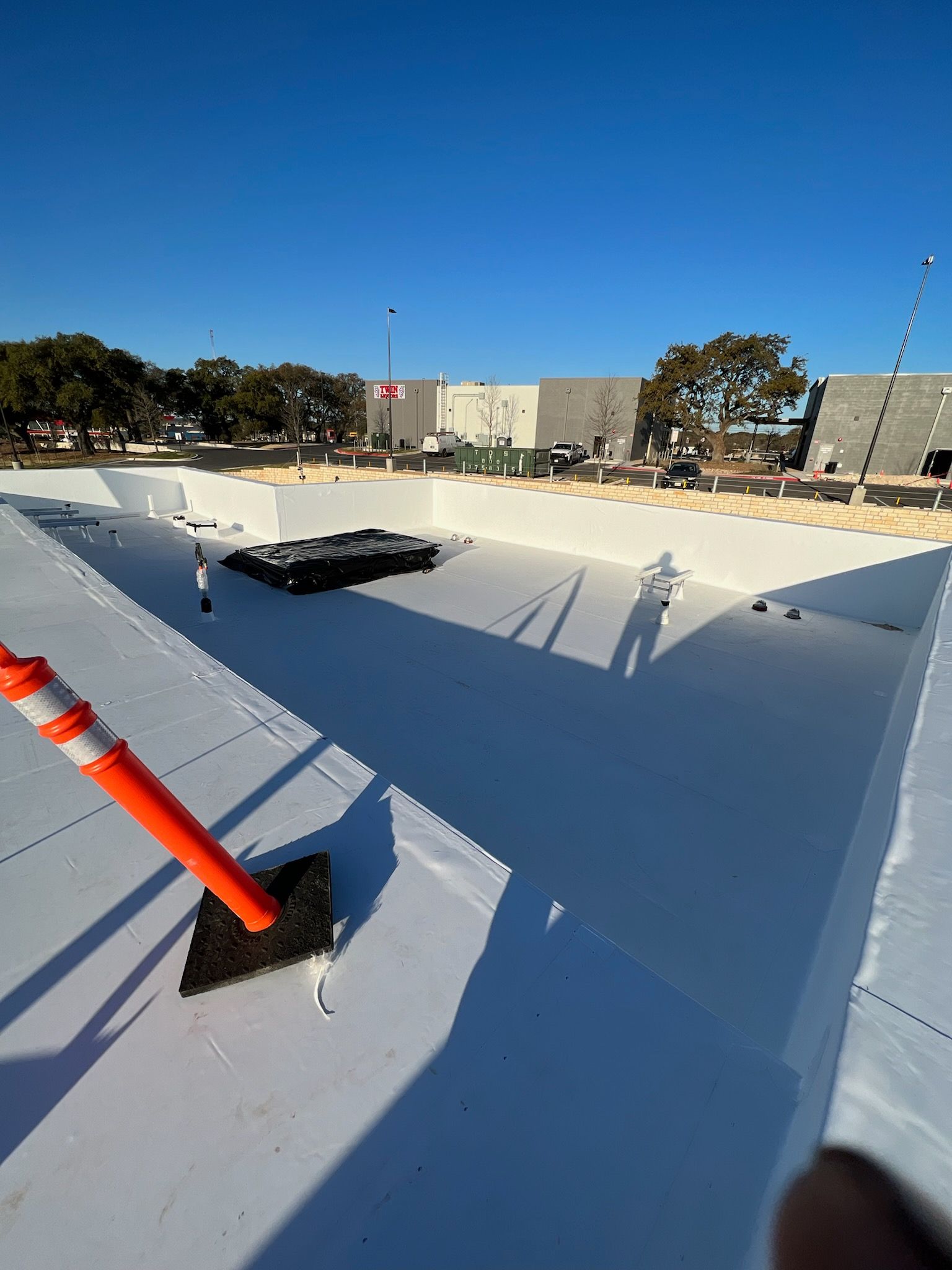 Bank of America Commerial Roof Installation using GAF TPO in Austin, TX by Roof Experts