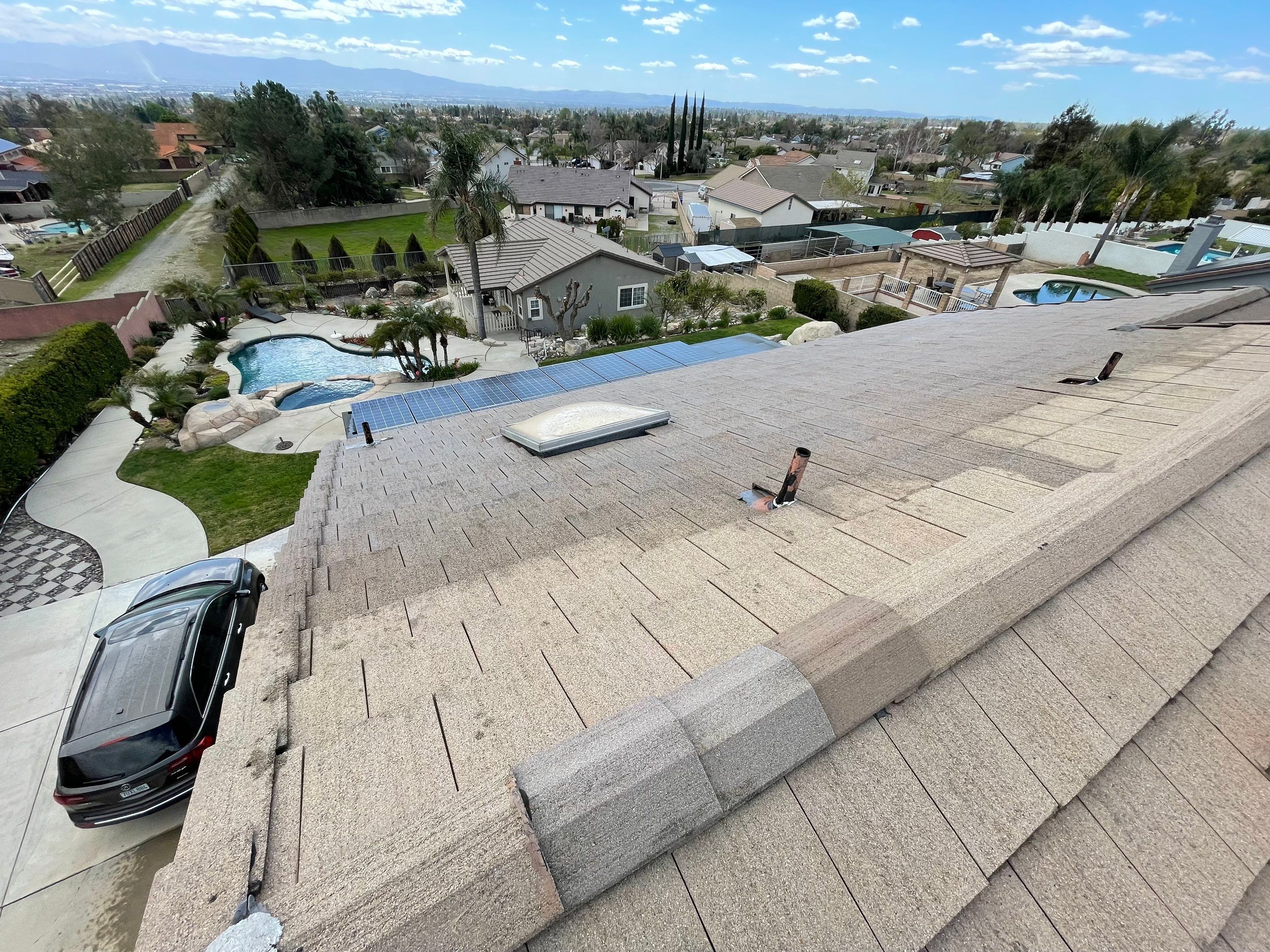 Roof Washing in Rancho Cucamonga Ca by Palm Coast Solar Cleaning
