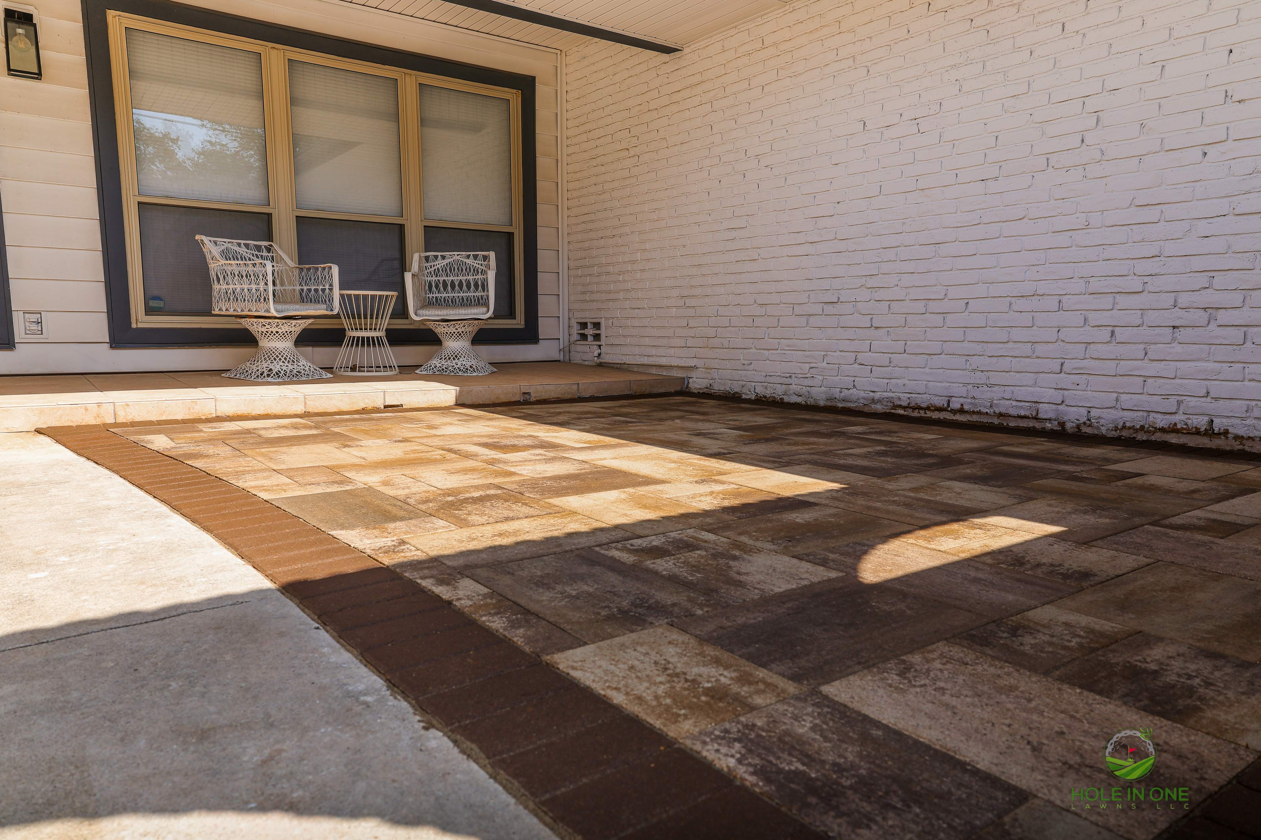 Front Paver Patio, Laredo Rock & Xeriscape Beds | Hollywood Park, San Antonio TX by Hole In One Lawns, LLC