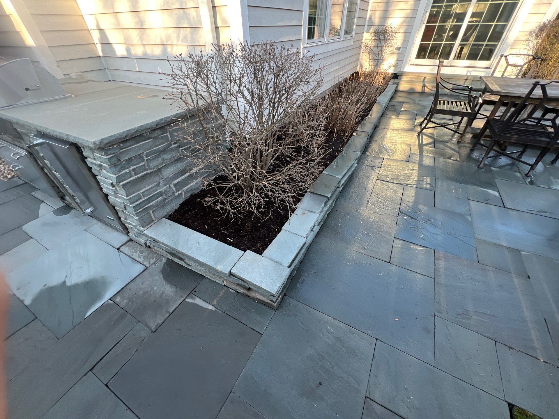 bluestone using Algaecide, soft wash soap by Northern Power Washing LLC.