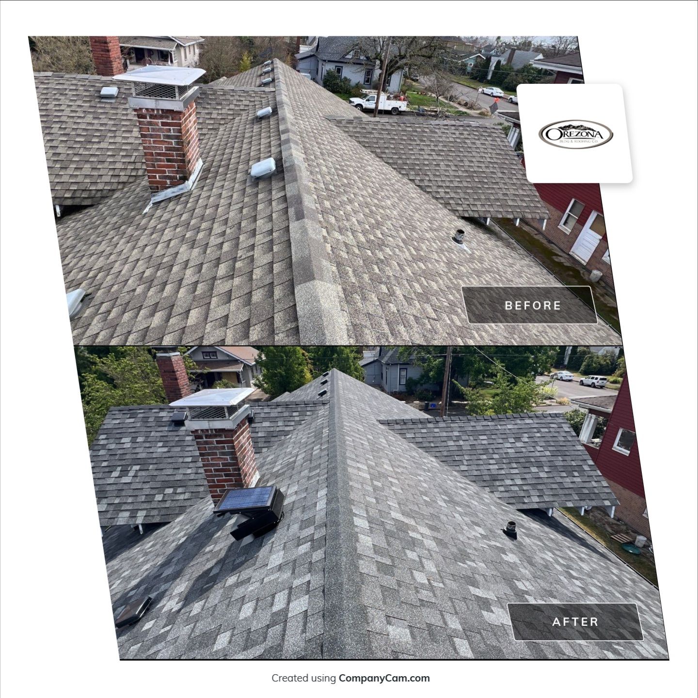 Residential Roofing Installation using IKO Dynasty (Color: Summit Grey) by Orezona Building & Roofing Company, Inc.