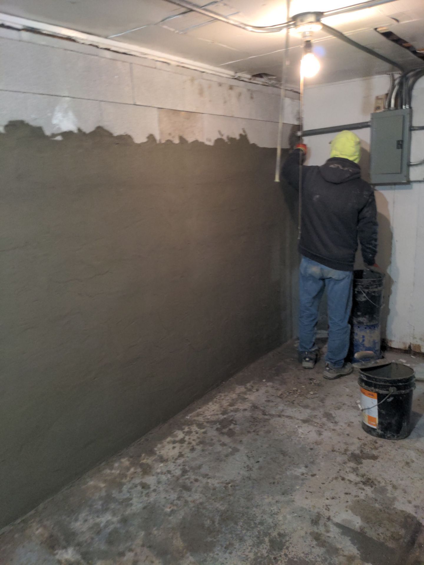 Basement Wall Rebuild with Exterior Waterproofing by Toledo Basement Repair