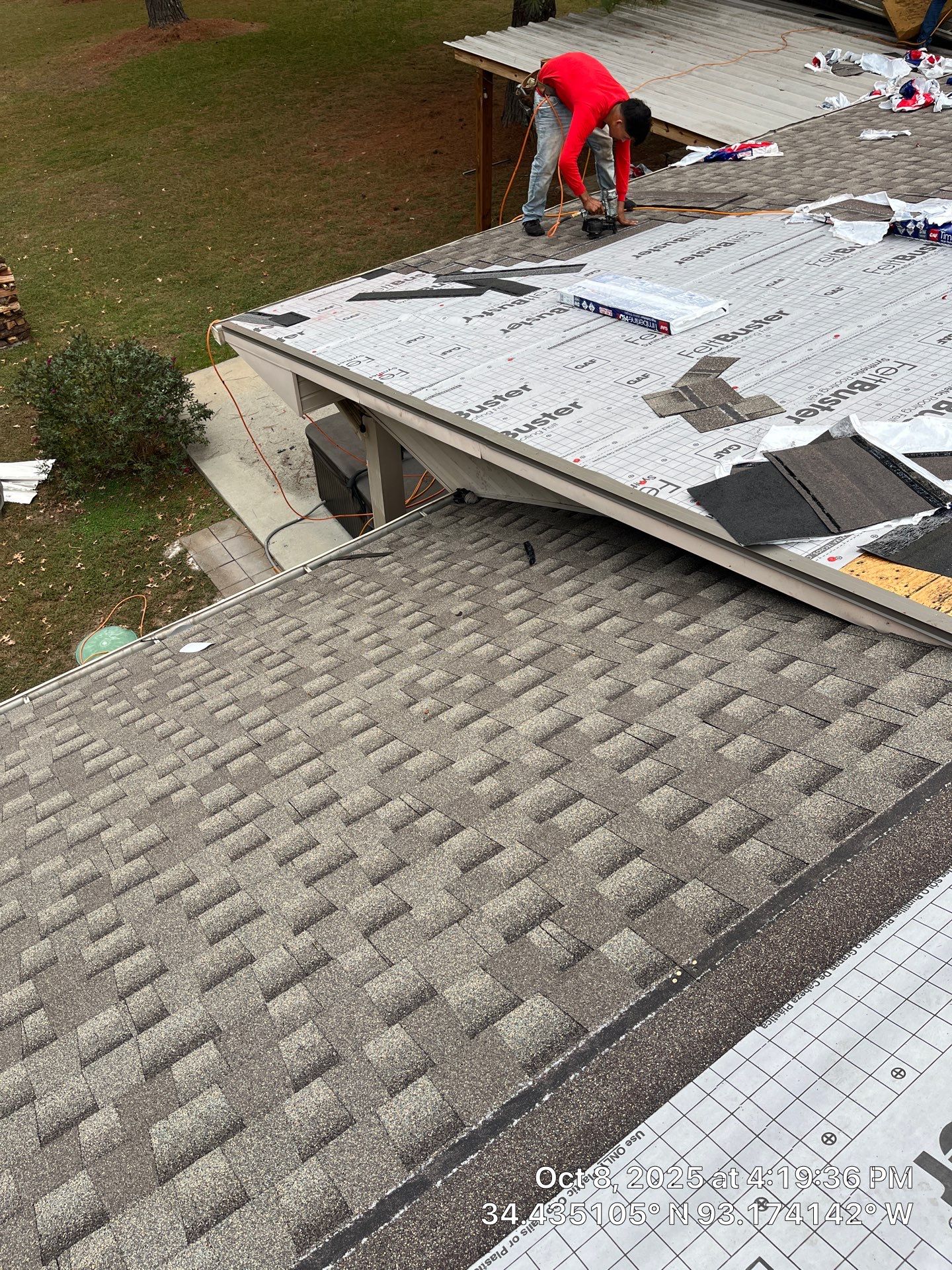 Full Residential Roof Replacement with GAF Timberline HDZ Shingles in Hot Springs by Temple Roofing and Exteriors