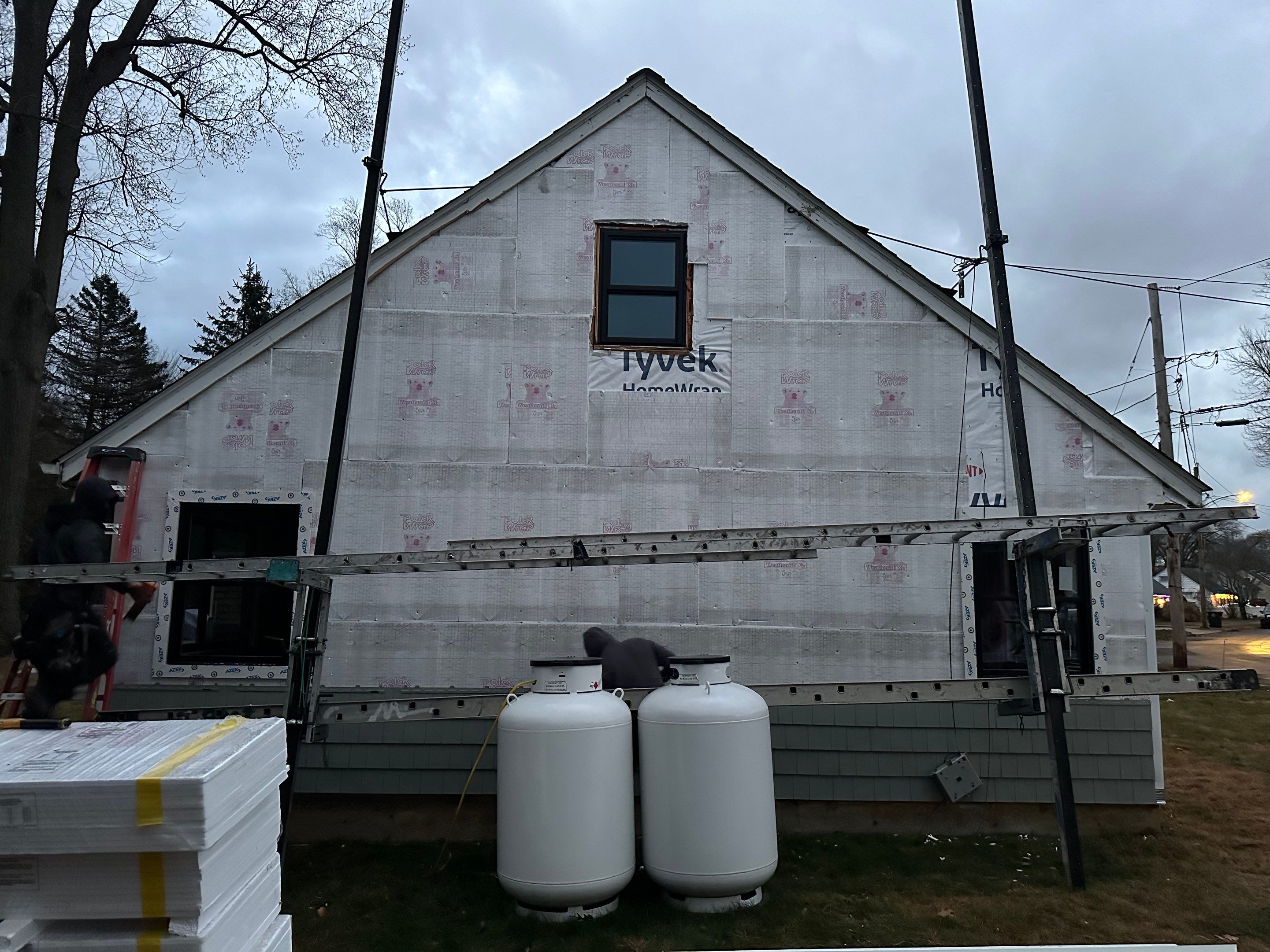 Siding Installation using CertainTeed Certainteed Cedar Impressions - D7 - Seagrass by A Plus Exterior