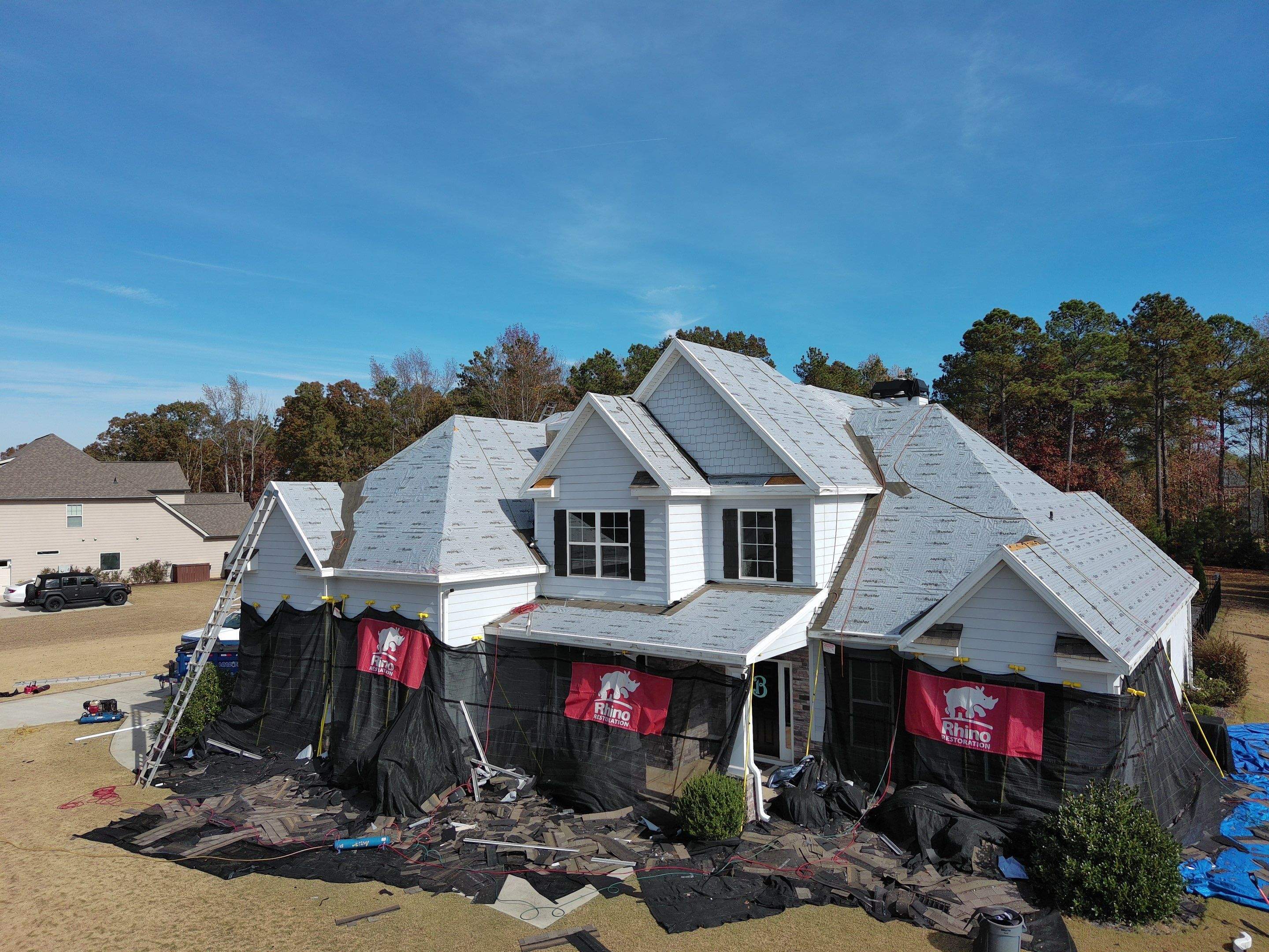 New roof installation and shingle colors by Rhino Restoration